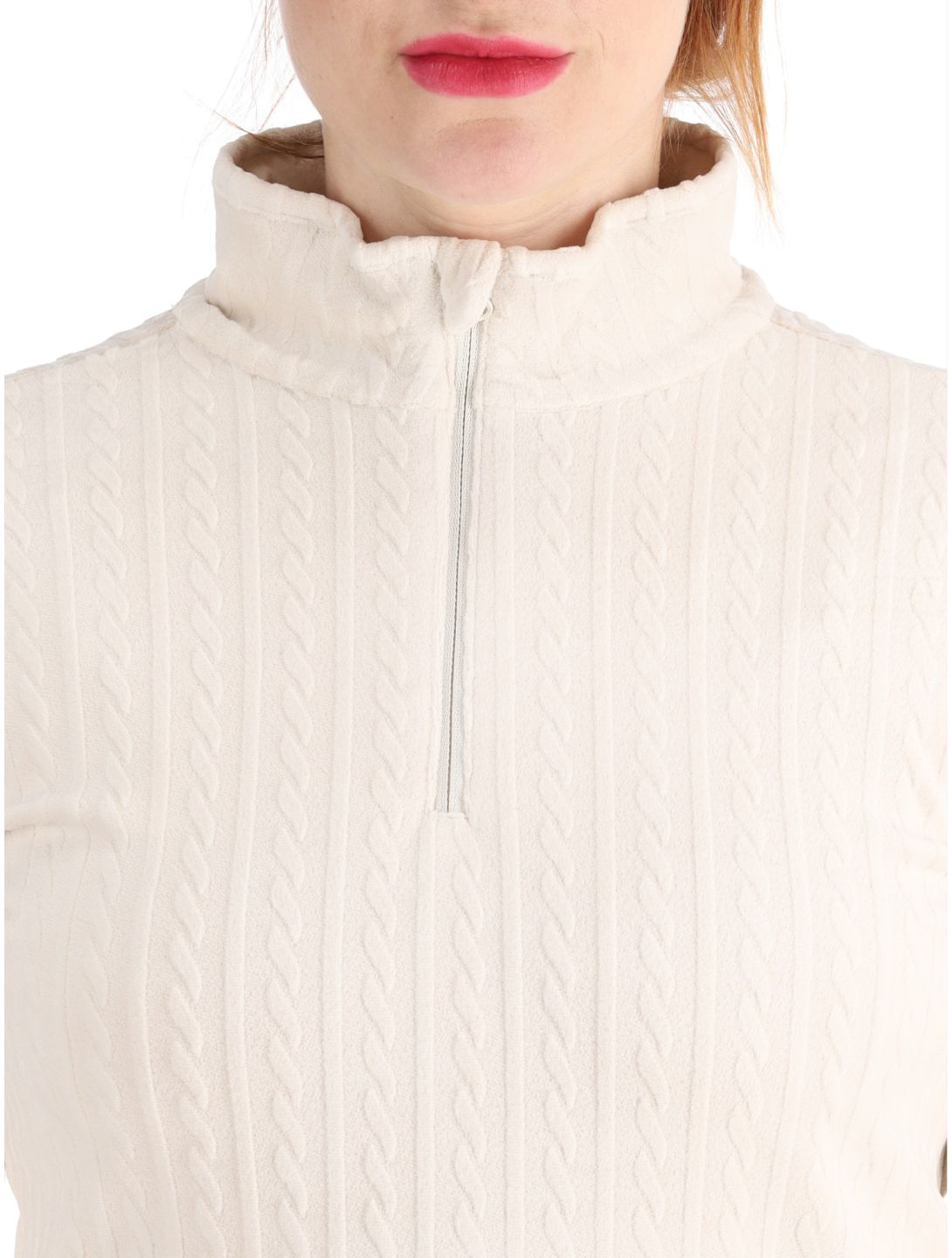 Protest, PRTGAIL 1/4 zip pull de ski femmes Kitoff White blanc 