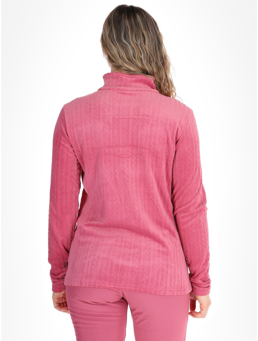 Protest, PRTGAIL 1/4 zip pull de ski femmes Rose Dust rose 