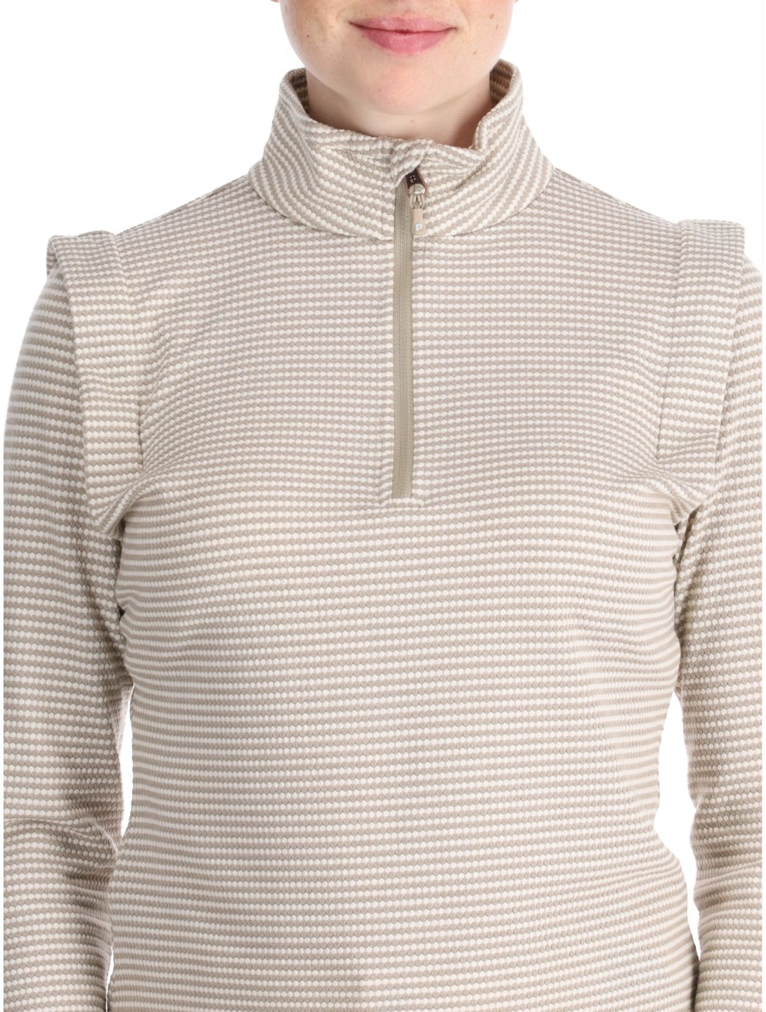 Protest, PRTIVORY 1/4 zip pull de ski femmes Bamboo Beige beige 