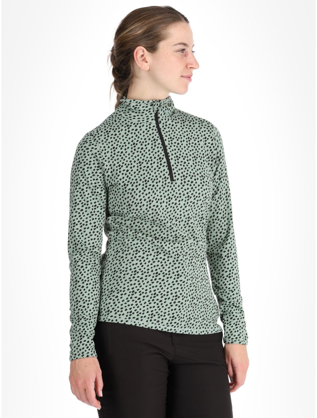 Protest, PRTKACEY 1/4 zip pull de ski femmes Green Baygreen vert 