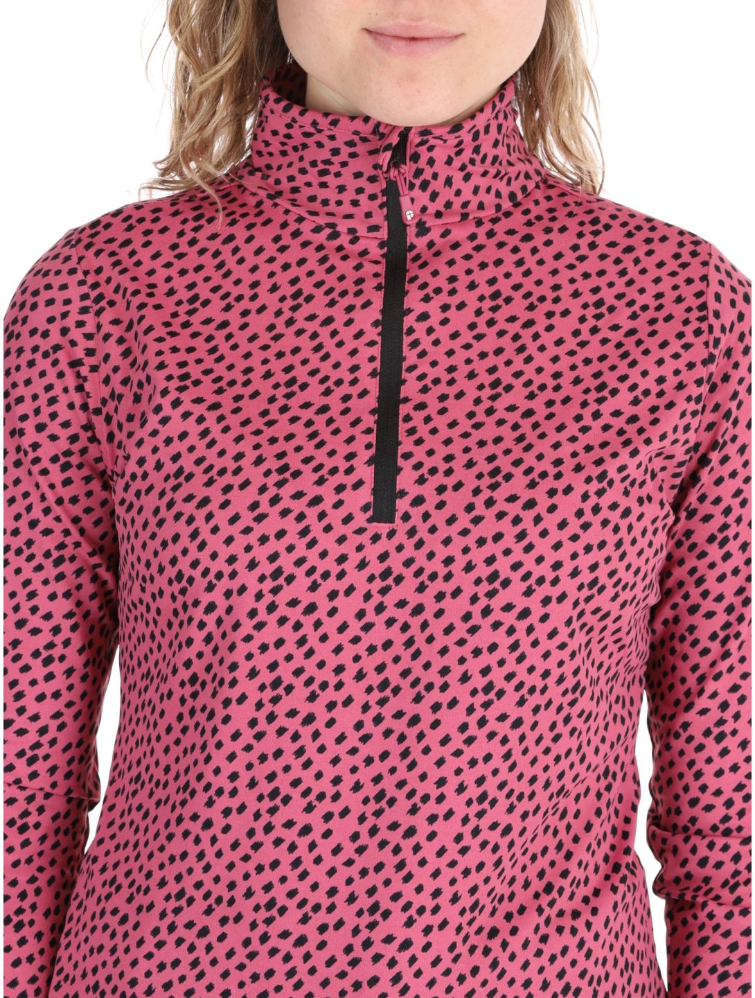 Protest, PRTKACEY 1/4 zip pull de ski femmes Rose Dust rose 