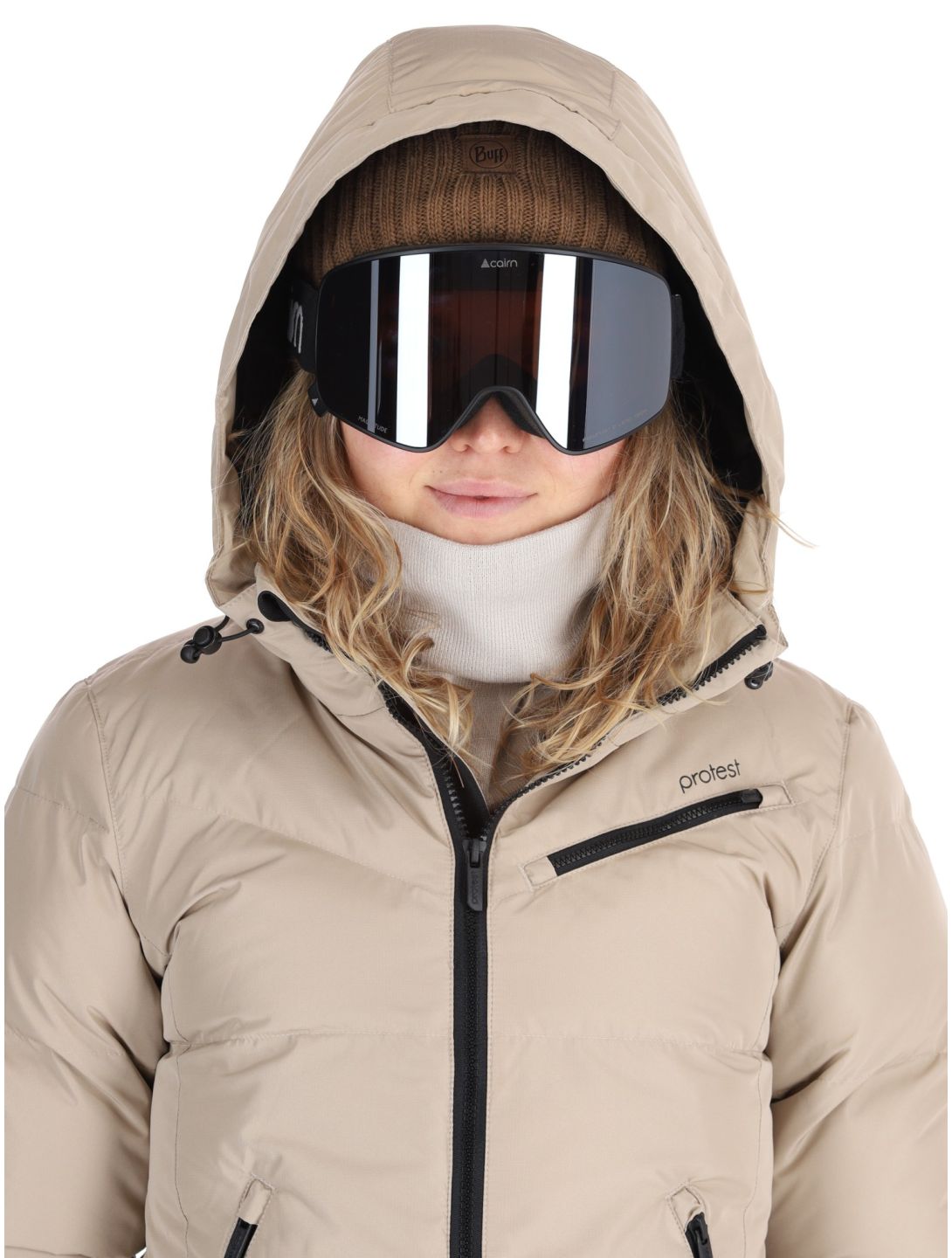 Protest, PRTLUCID veste de ski femmes Bamboo Beige beige 