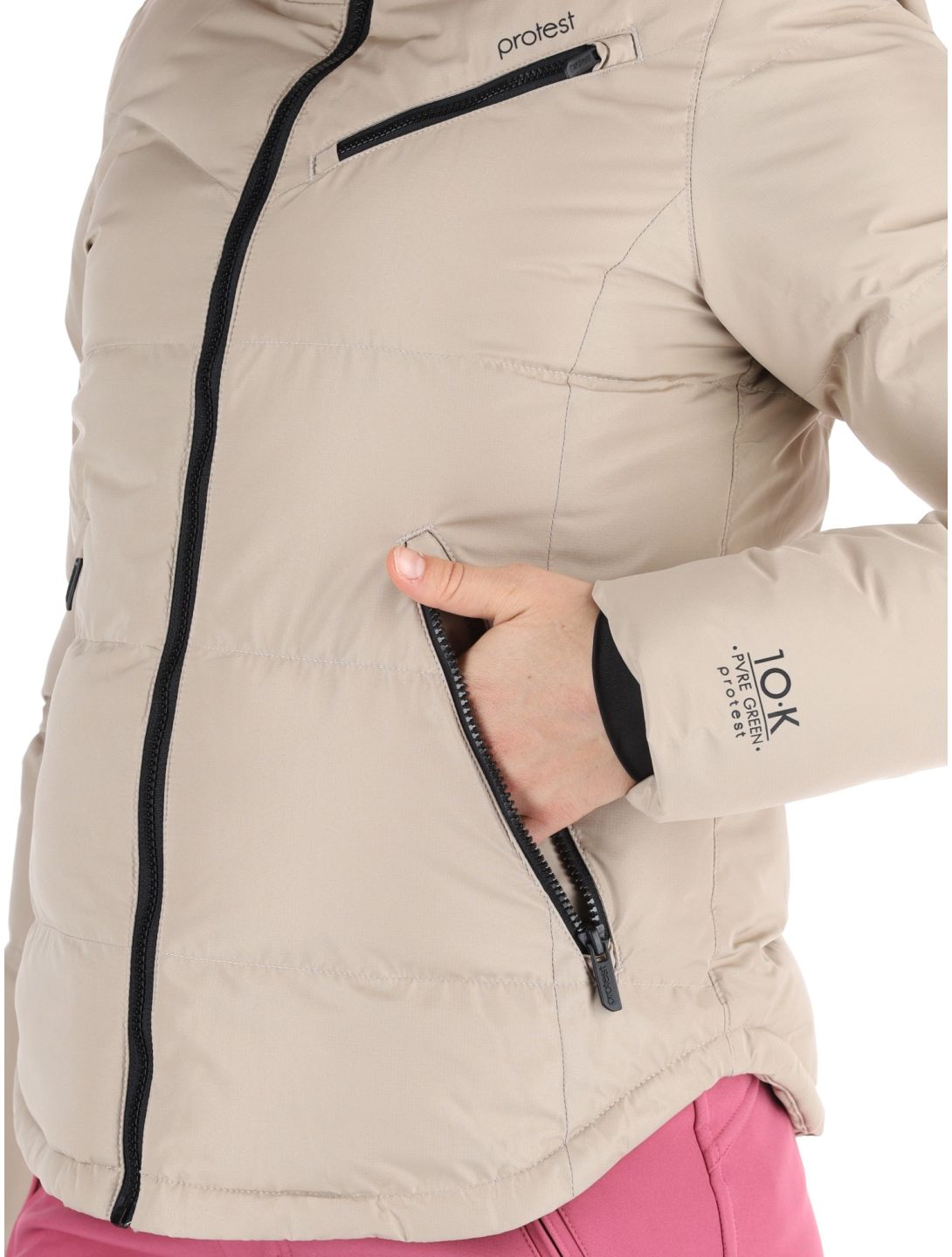 Protest, PRTLUCID veste de ski femmes Bamboo Beige beige 