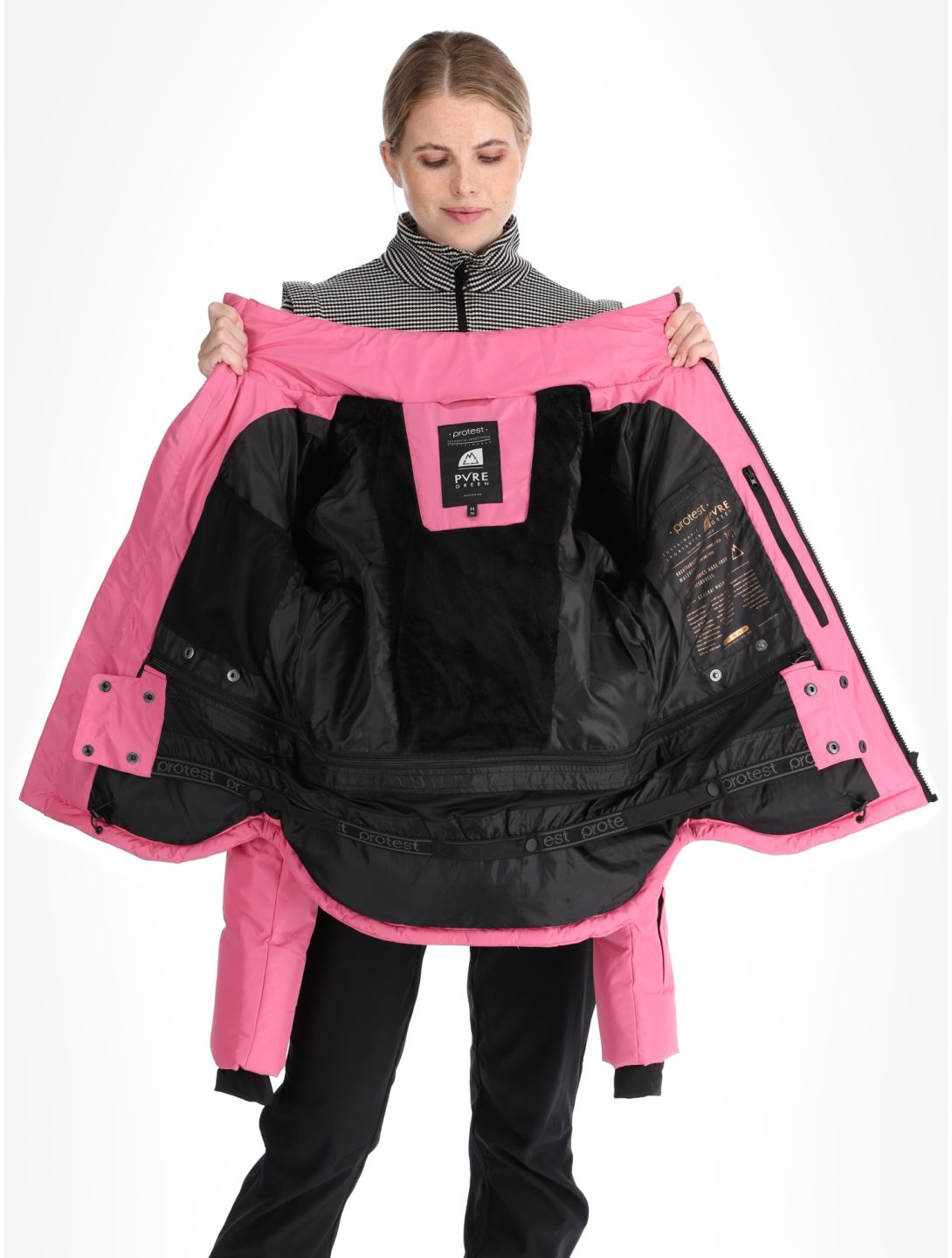 Protest, PRTLUCID veste de ski femmes Foxy Pink rose 