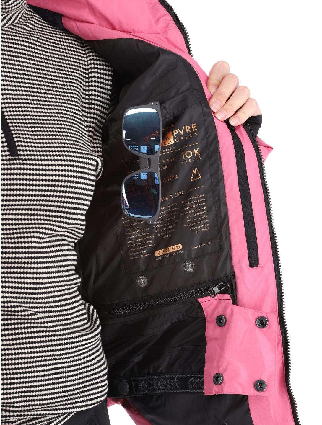 Protest, PRTLUCID veste de ski femmes Foxy Pink rose 