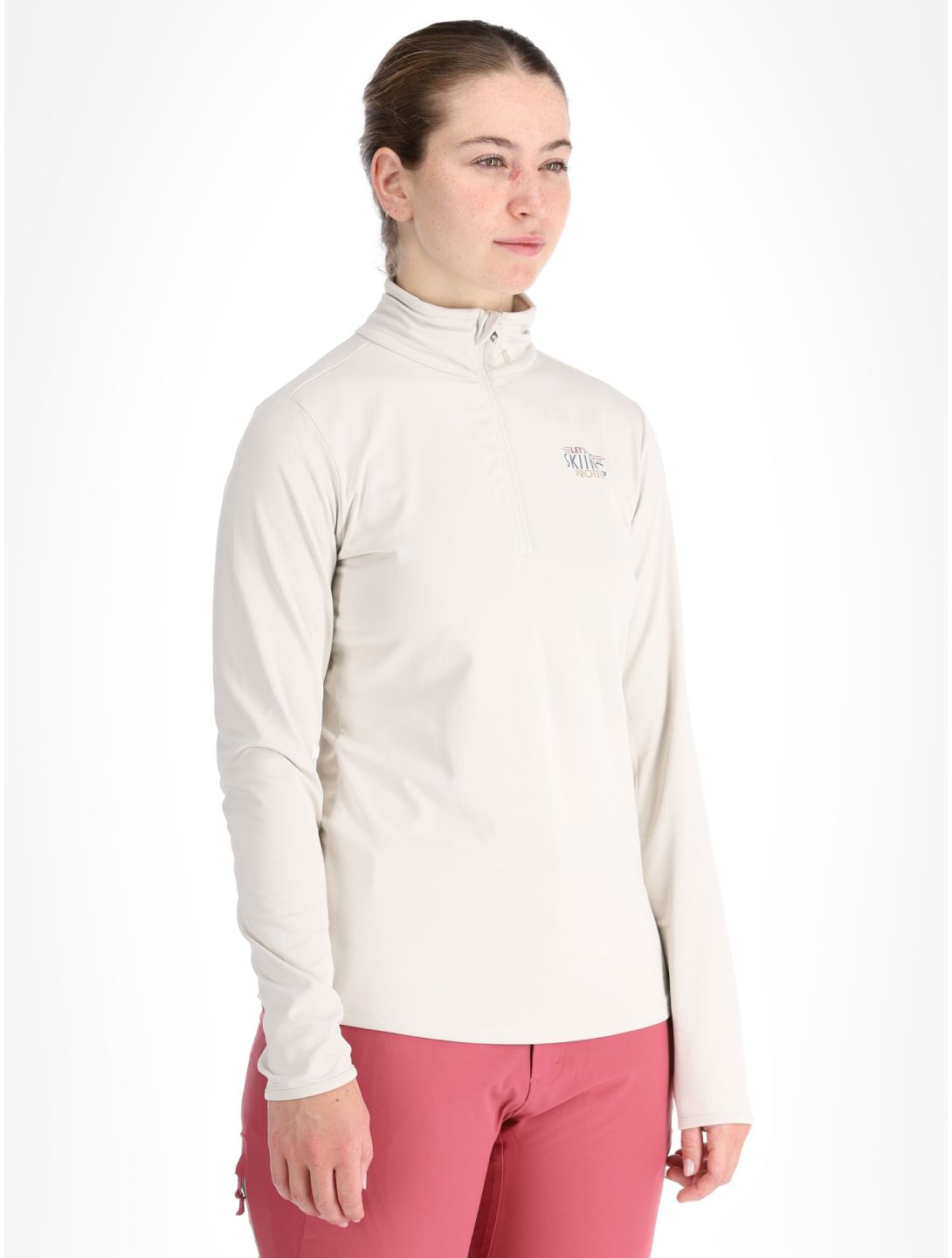 Protest, PRTLUNAR 1/4 zip pull de ski femmes Kitoff White blanc 