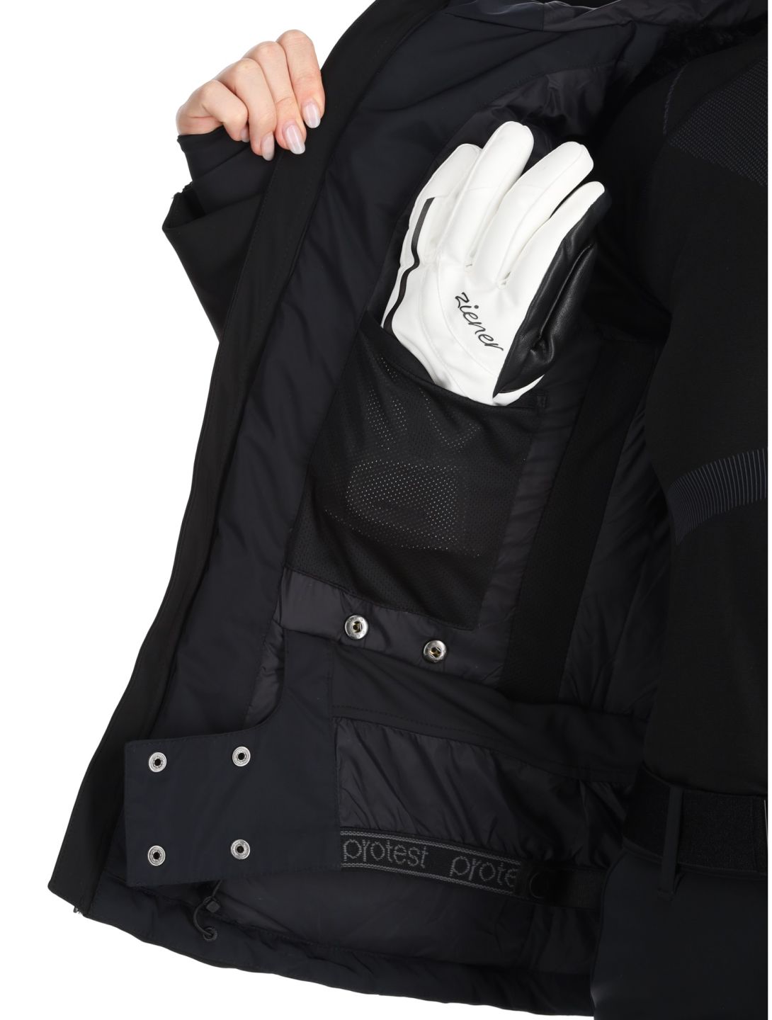 Protest, PRTMERCURY veste de ski femmes True Black noir 