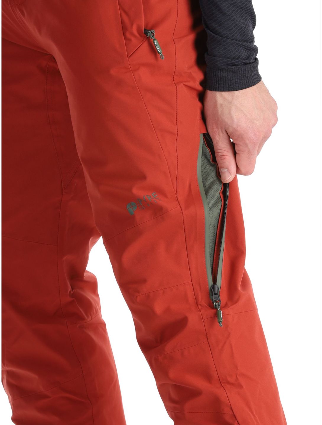 Protest, PRTMIKADO pantalon de ski hommes Barn Red rouge 