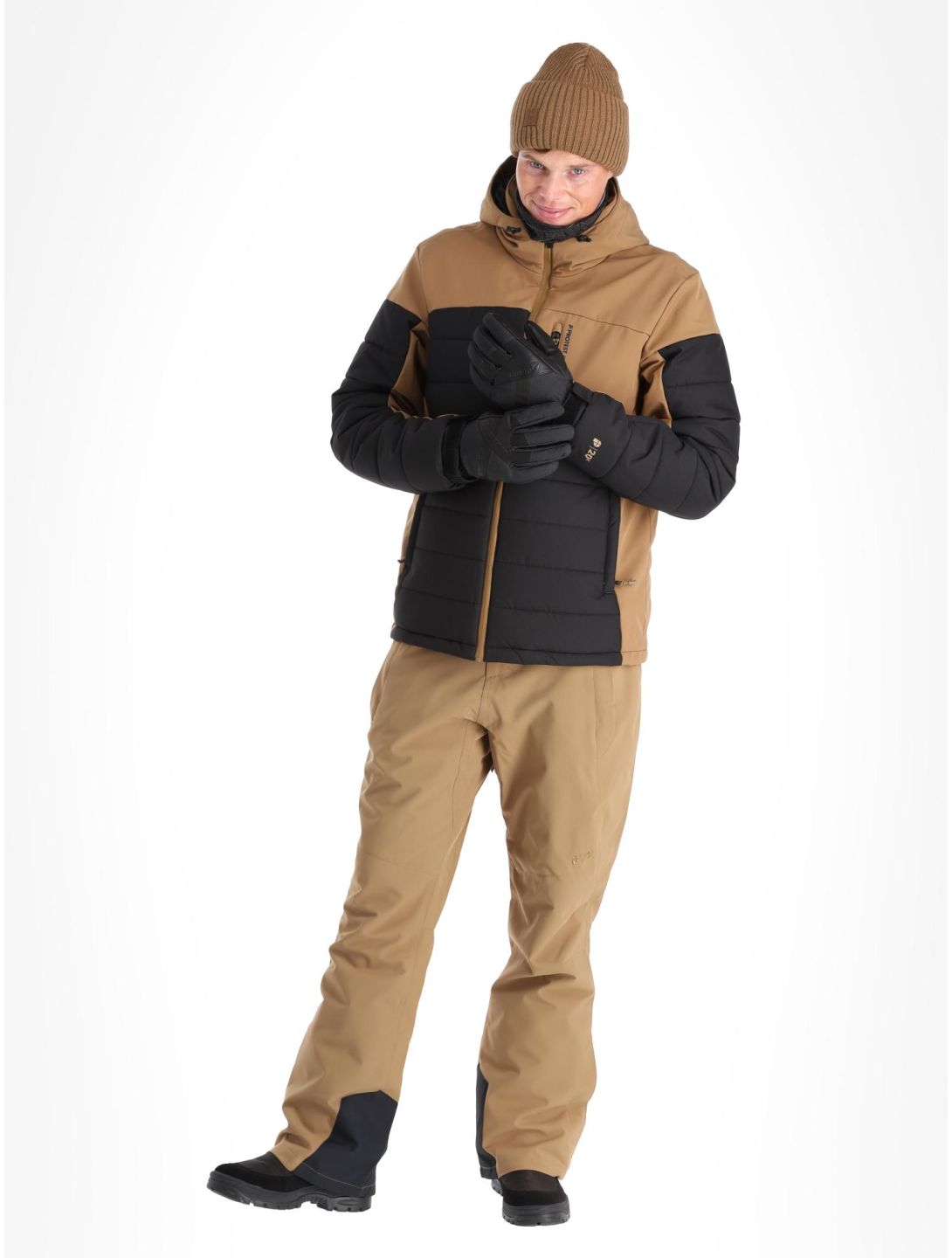 Protest, Prtmount veste de ski hommes Sandy Brown brun 