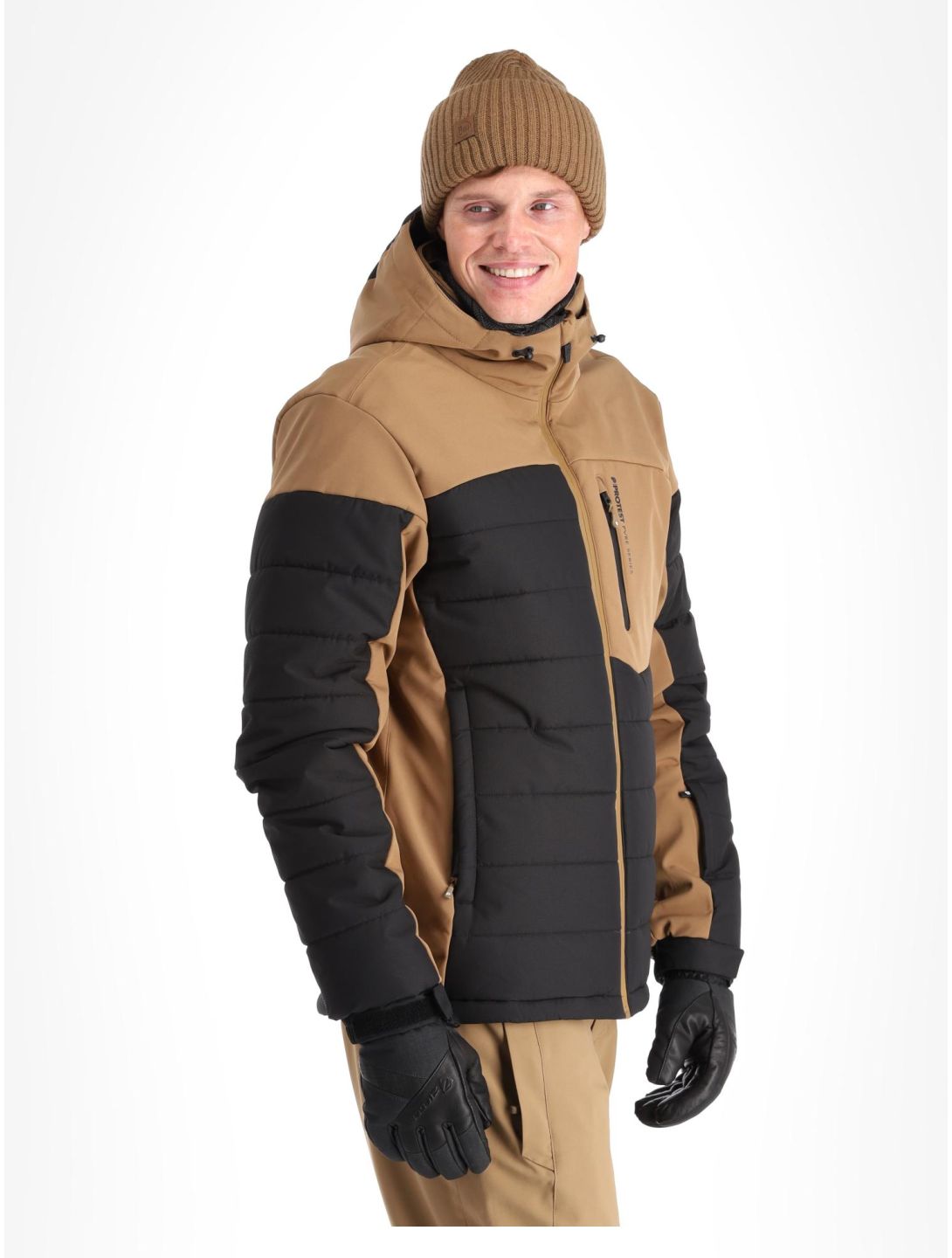 Protest, Prtmount veste de ski hommes Sandy Brown brun 