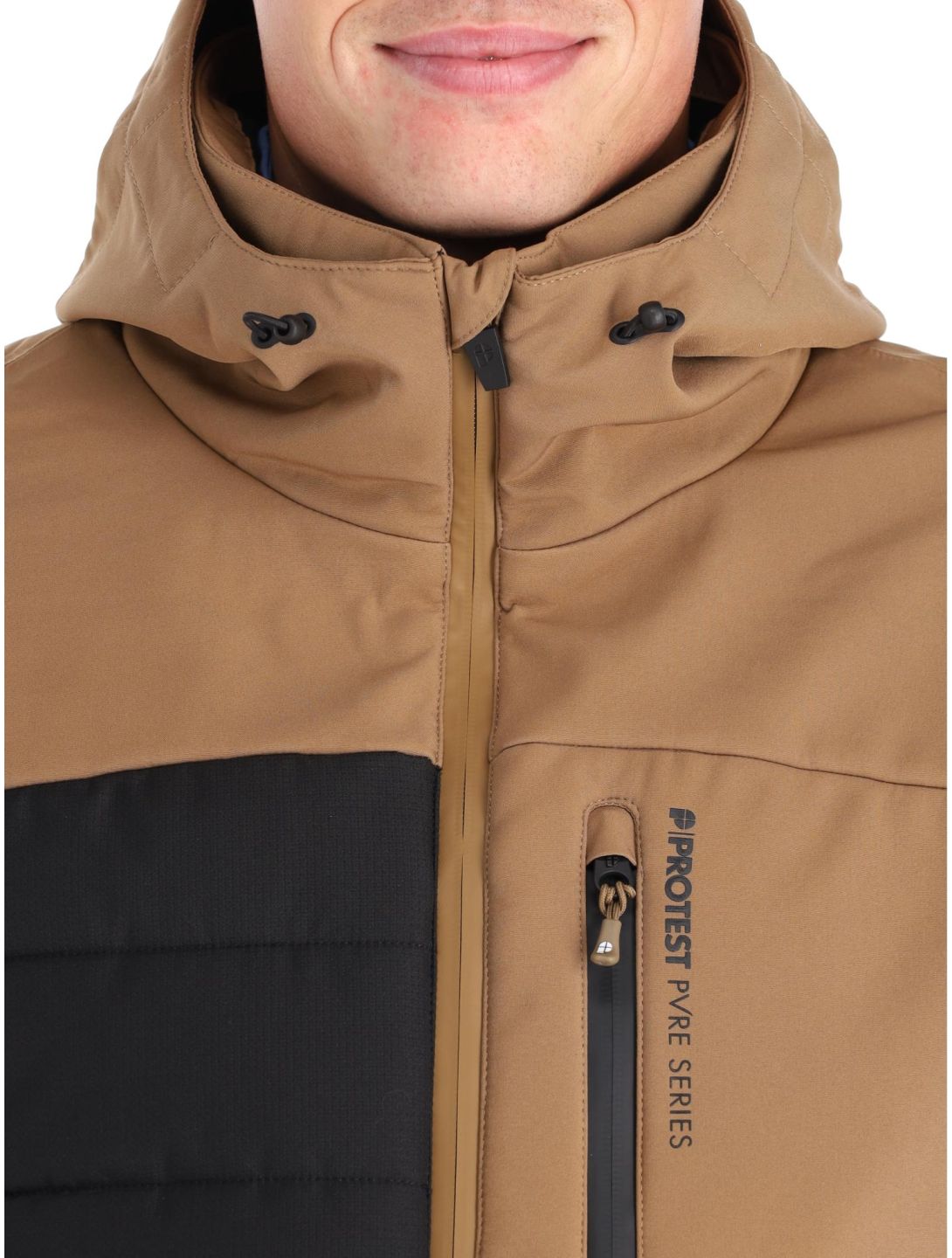 Protest, Prtmount veste de ski hommes Sandy Brown brun 