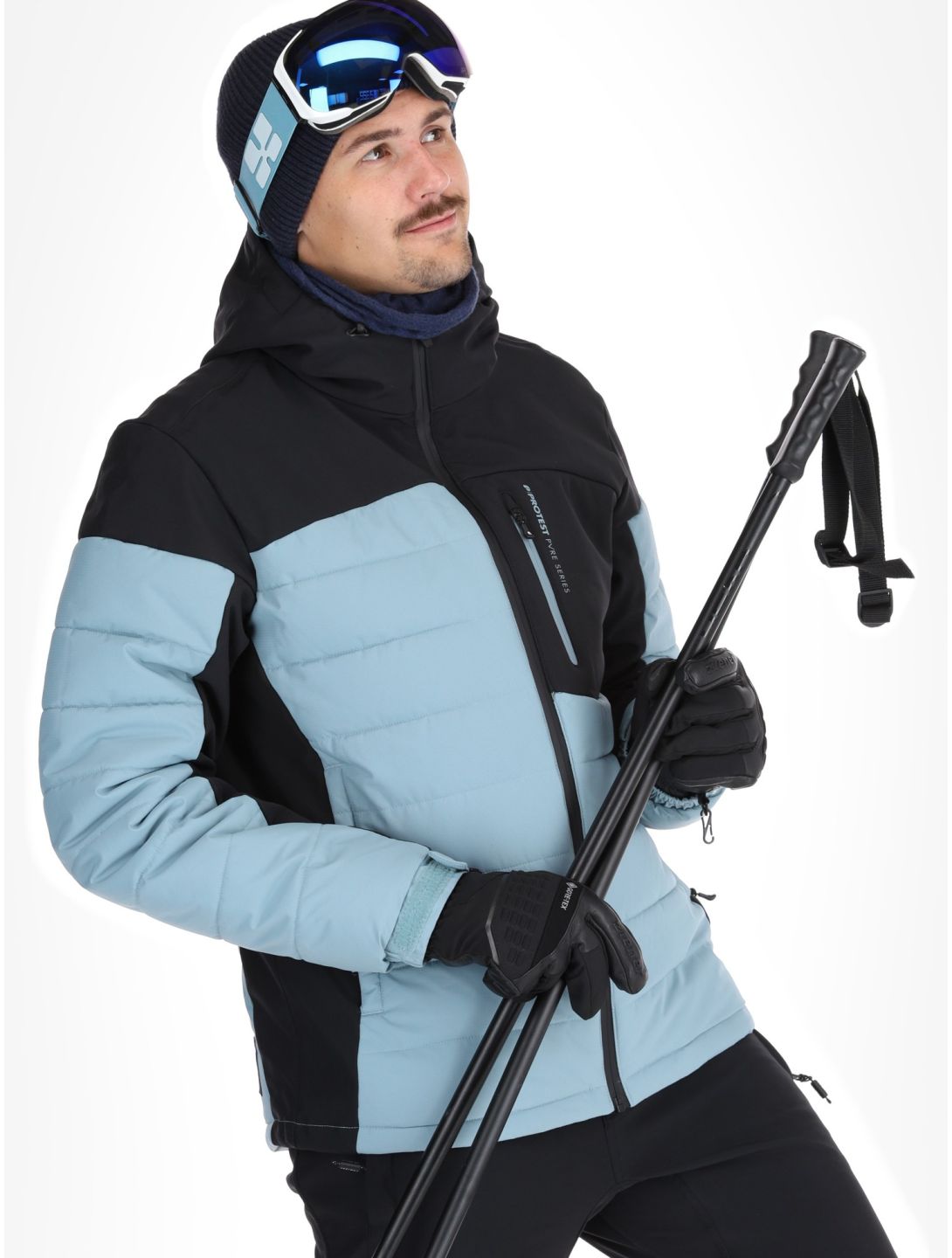 Protest, PRTMOUNT24 veste de ski hommes Steel Blue bleu 