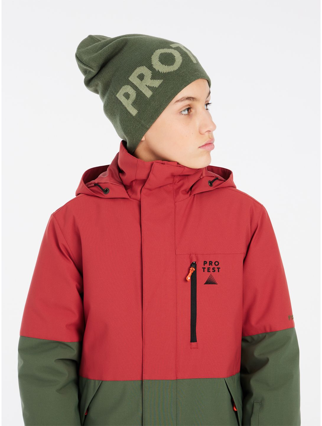 Protest, PRTSAVER JR veste de ski enfants Barn Red rouge, vert 