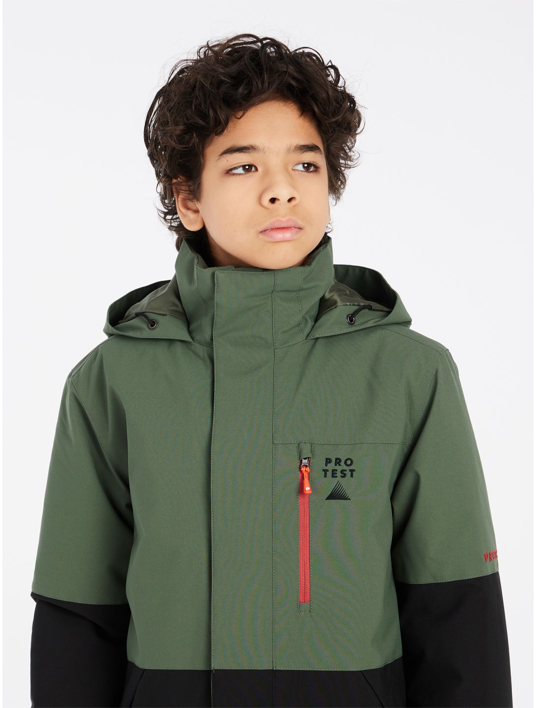 Protest, PRTSAVER JR veste de ski enfants Thyme noir, vert 