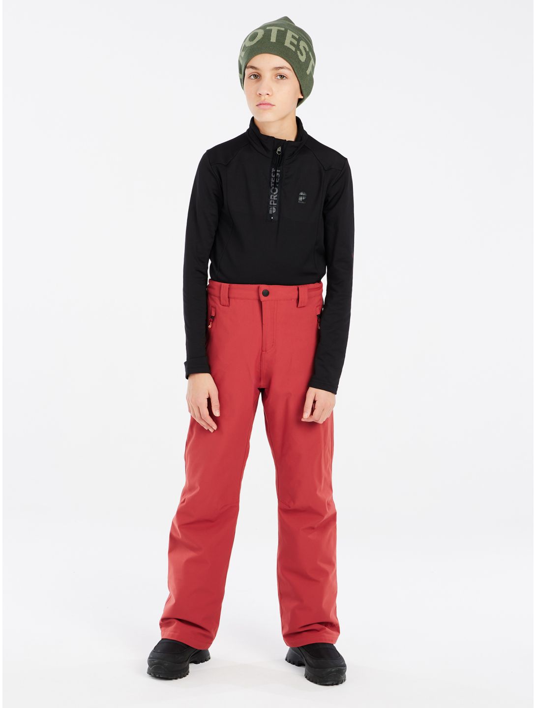 Protest, PRTSTERIO JR pantalon de ski enfants Barn Red rouge 