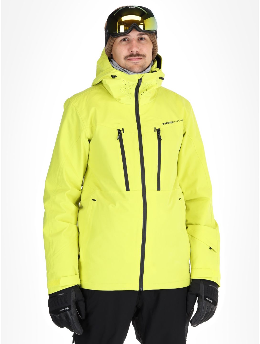 Protest, PRTTIMOTHY veste de ski hommes Limone jaune 