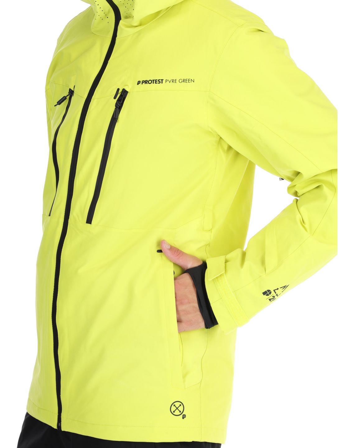 Protest, PRTTIMOTHY veste de ski hommes Limone jaune 