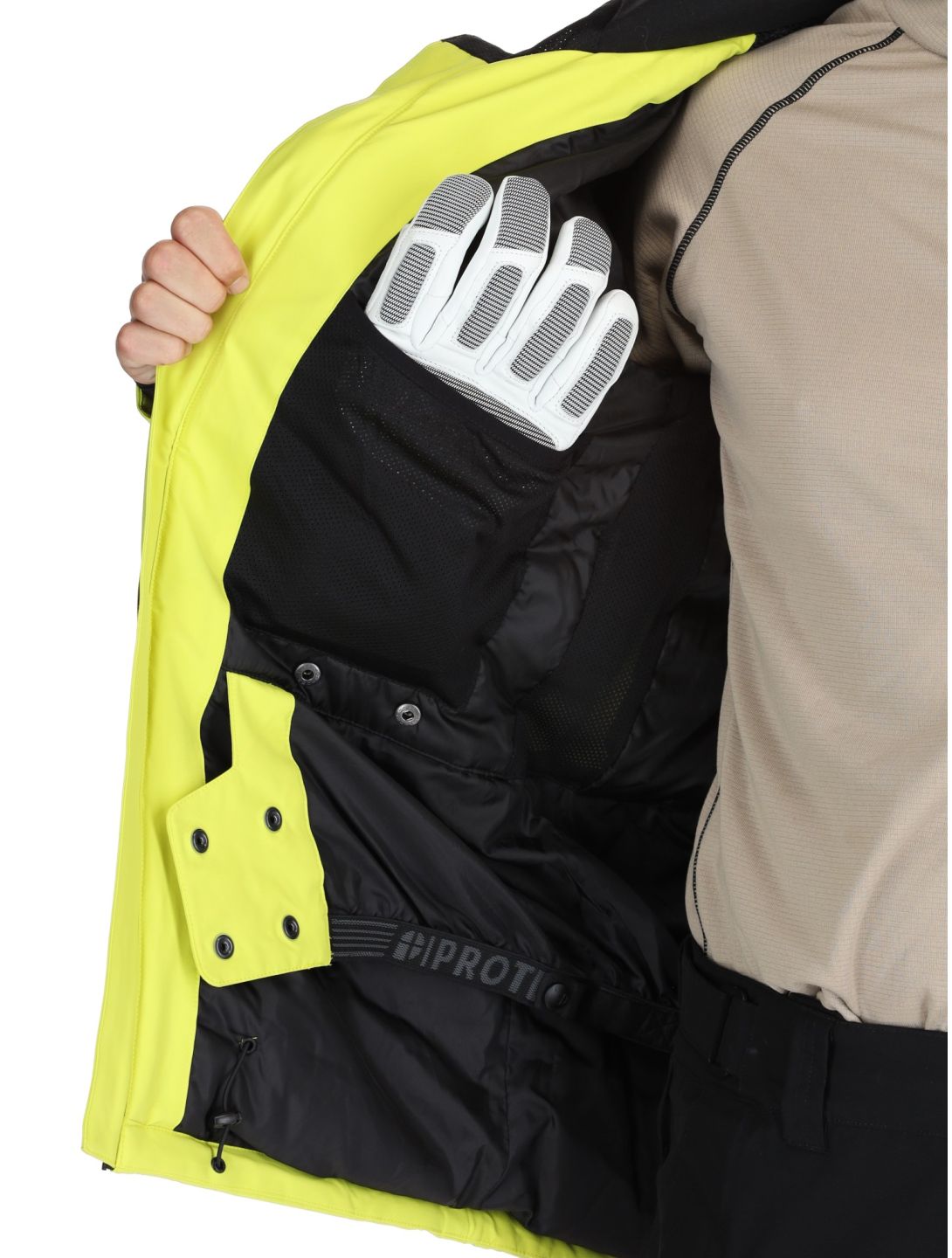 Protest, PRTTIMOTHY veste de ski hommes Limone jaune 