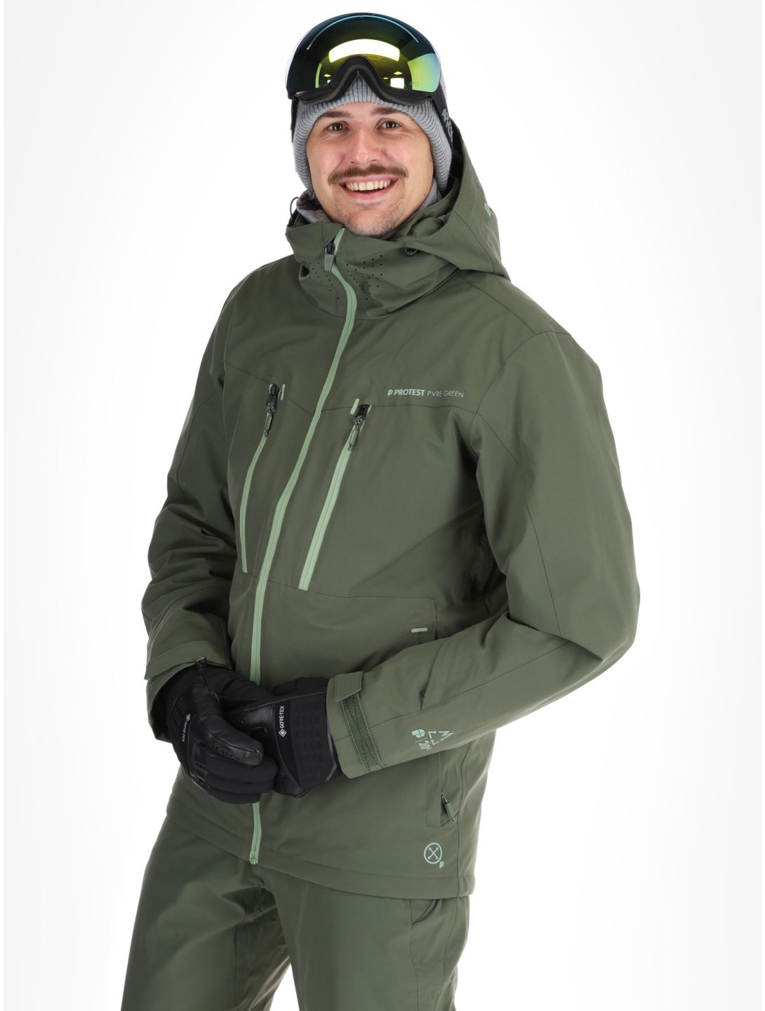 Protest, PRTTIMOTHY veste de ski hommes Thyme vert 