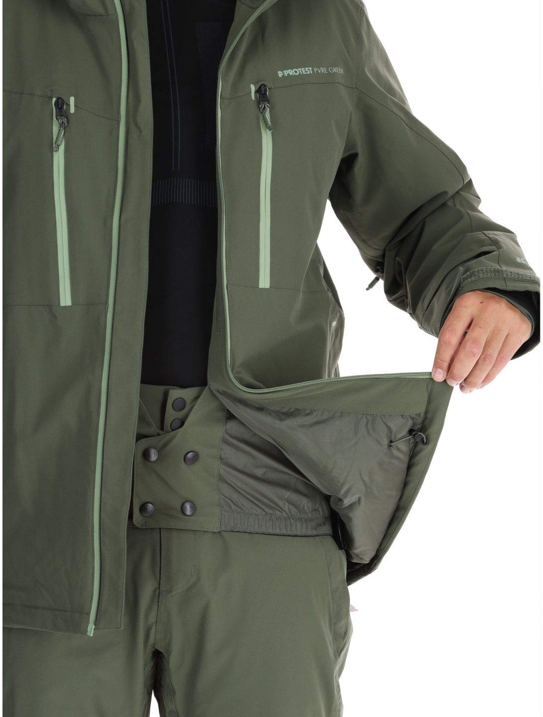 Protest, PRTTIMOTHY veste de ski hommes Thyme vert 