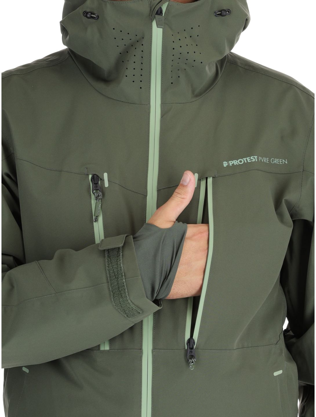 Protest, PRTTIMOTHY veste de ski hommes Thyme vert 