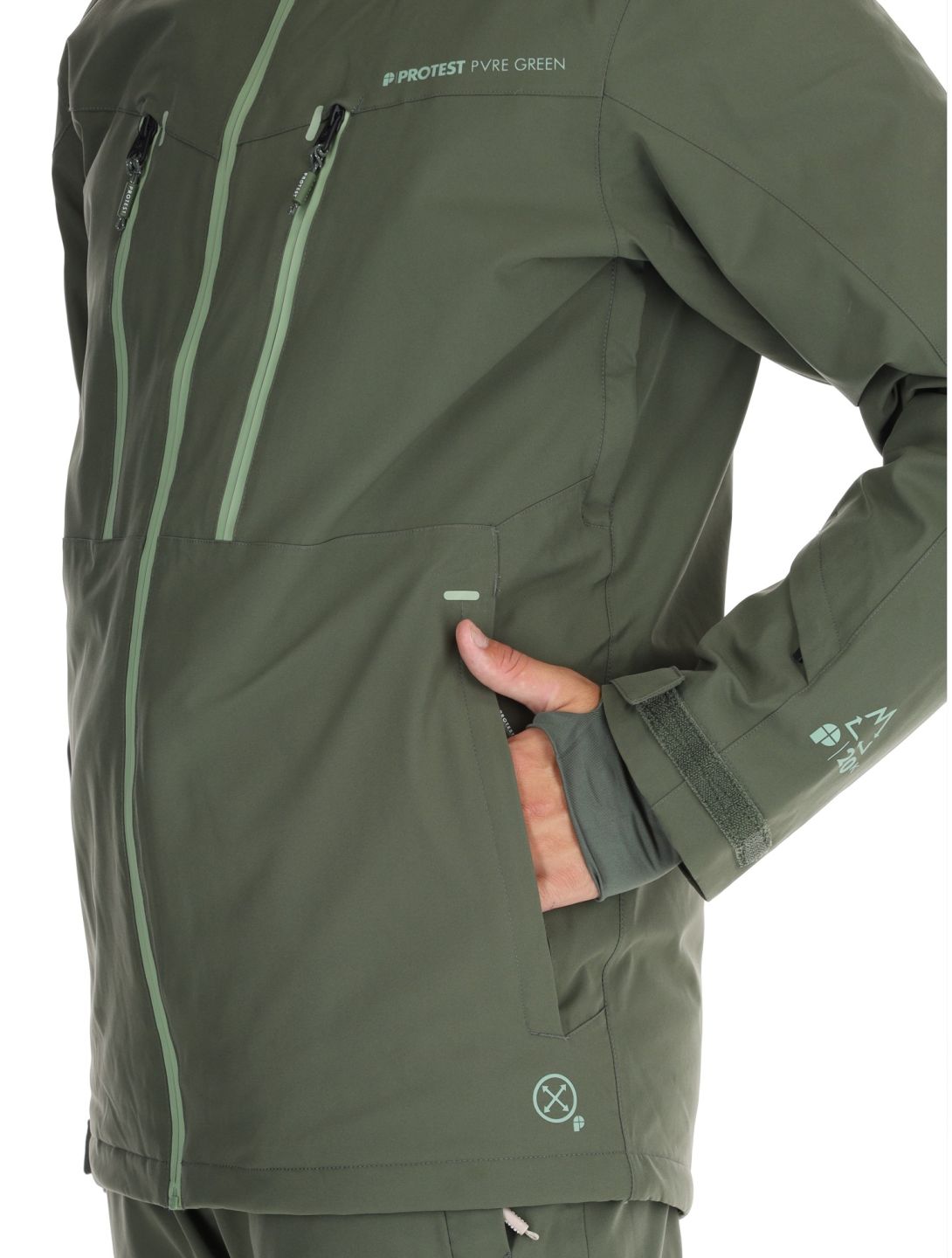 Protest, PRTTIMOTHY veste de ski hommes Thyme vert 