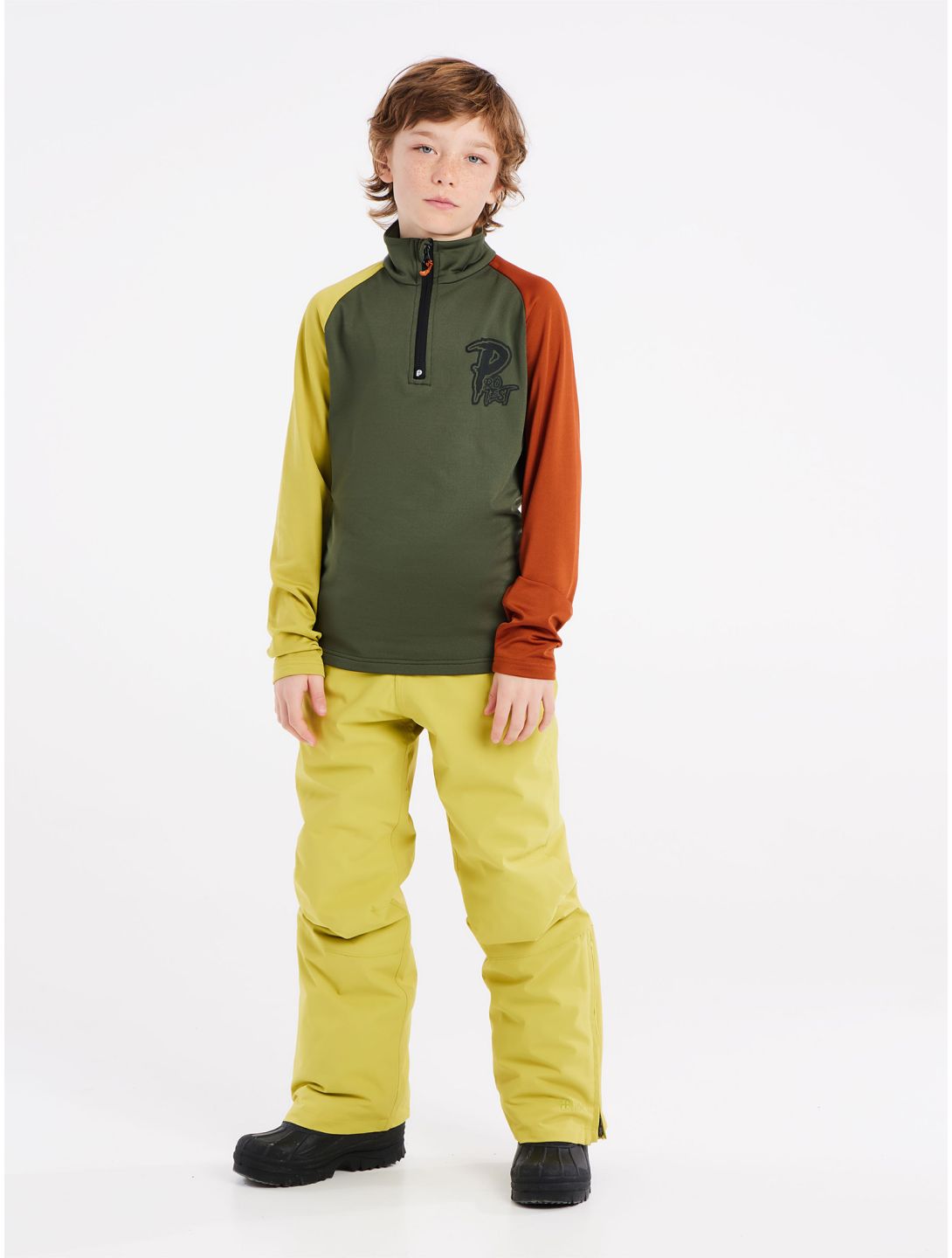 Protest, Prtvalki Jr pull de ski enfants Thyme vert 