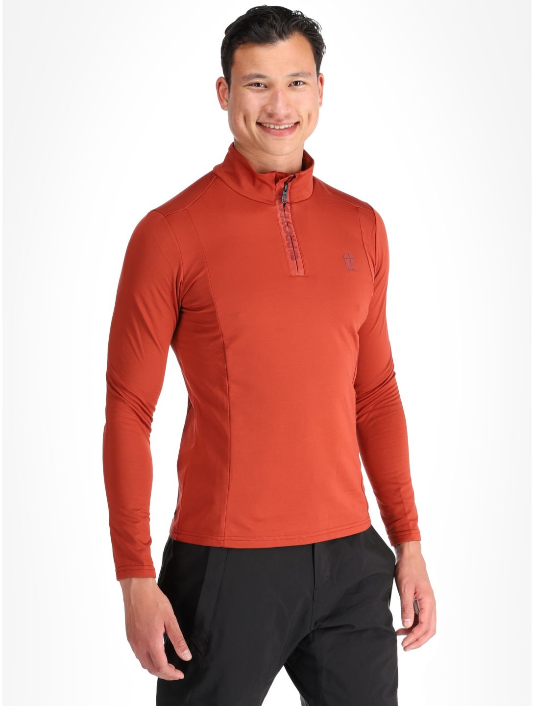 Protest, REWILL 1/4 zip top pull de ski hommes Barn Red rouge 