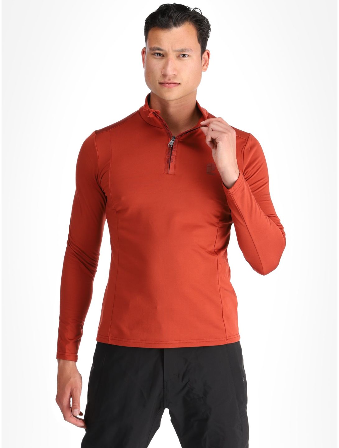 Protest, REWILL 1/4 zip top pull de ski hommes Barn Red rouge 