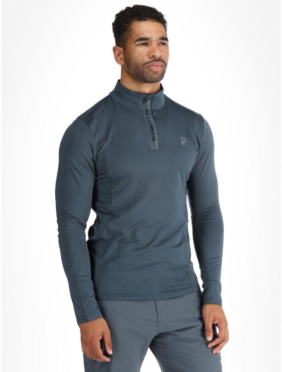 Protest, REWILL 1/4 zip top pull de ski hommes Yale Blue bleu 