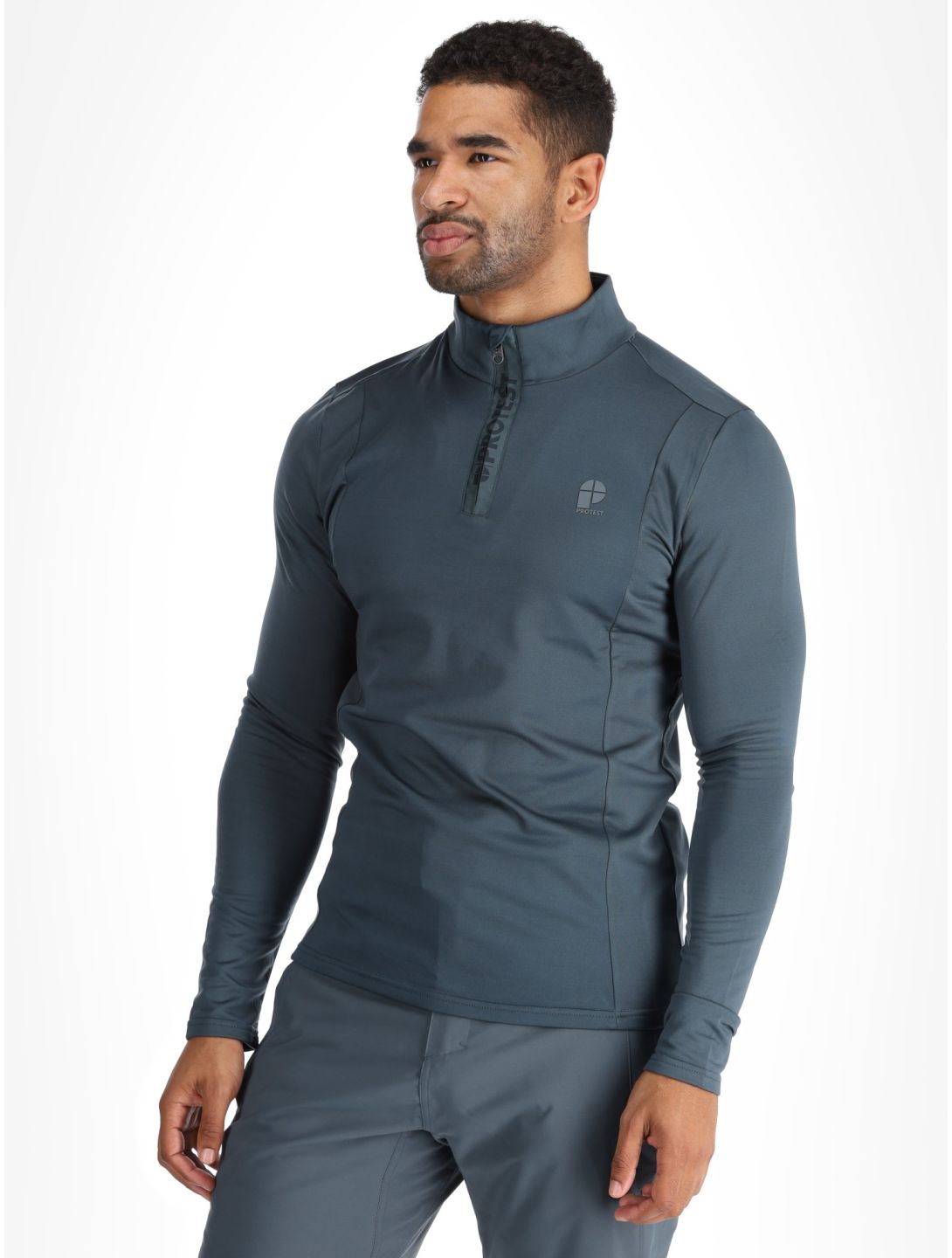 Protest, REWILL 1/4 zip top pull de ski hommes Yale Blue bleu 