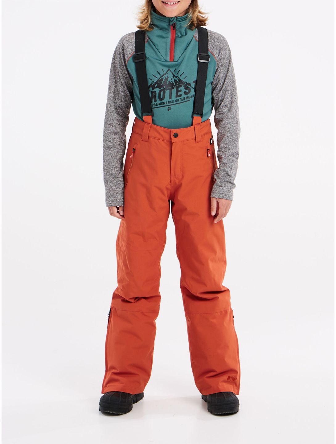 Protest, Spiket Jr pantalon de ski enfants Brick Orange orange 