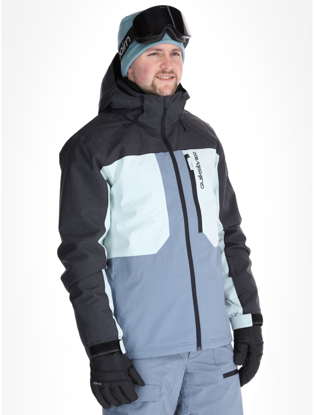 Quiksilver, Dawson veste de ski hommes Flint Stone gris 