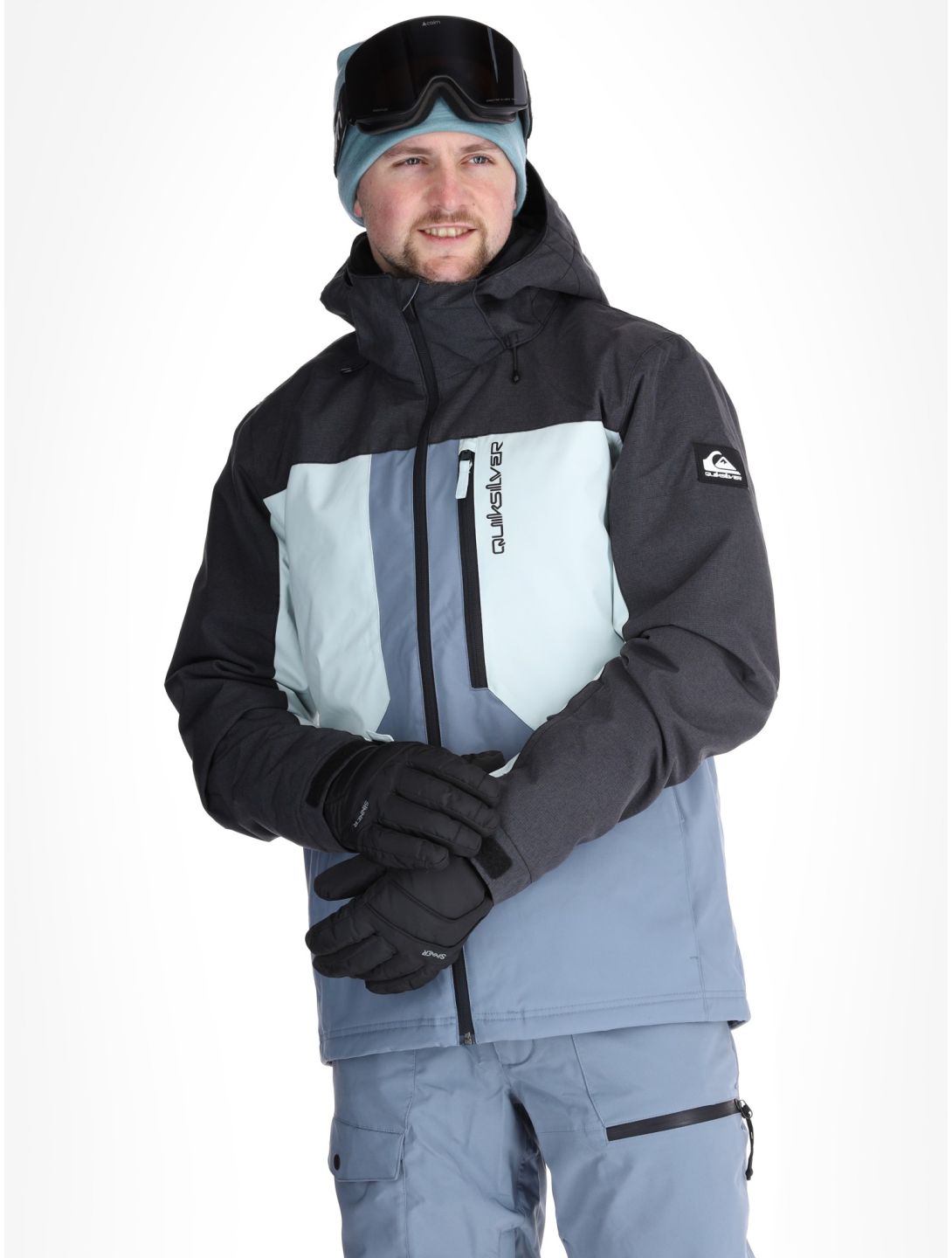 Quiksilver, Dawson veste de ski hommes Flint Stone gris 