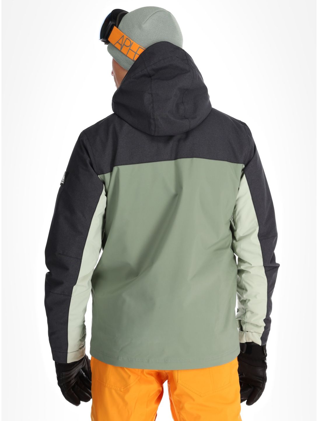 Quiksilver, Dawson veste de ski hommes Sea Spray noir, vert 