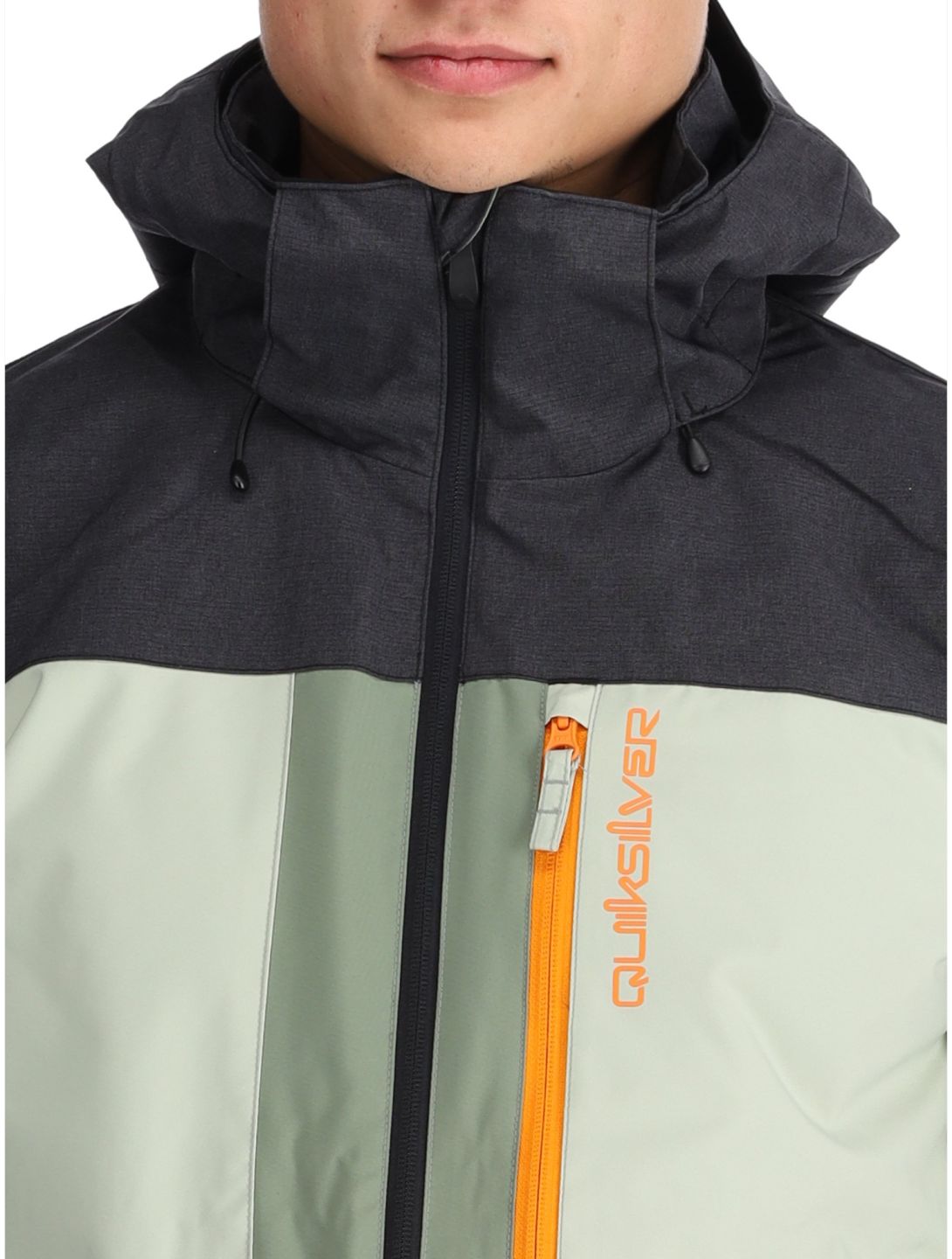 Quiksilver, Dawson veste de ski hommes Sea Spray noir, vert 