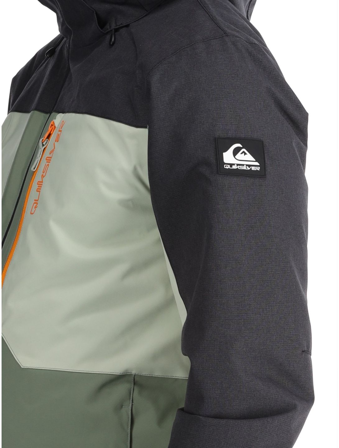 Quiksilver, Dawson veste de ski hommes Sea Spray noir, vert 