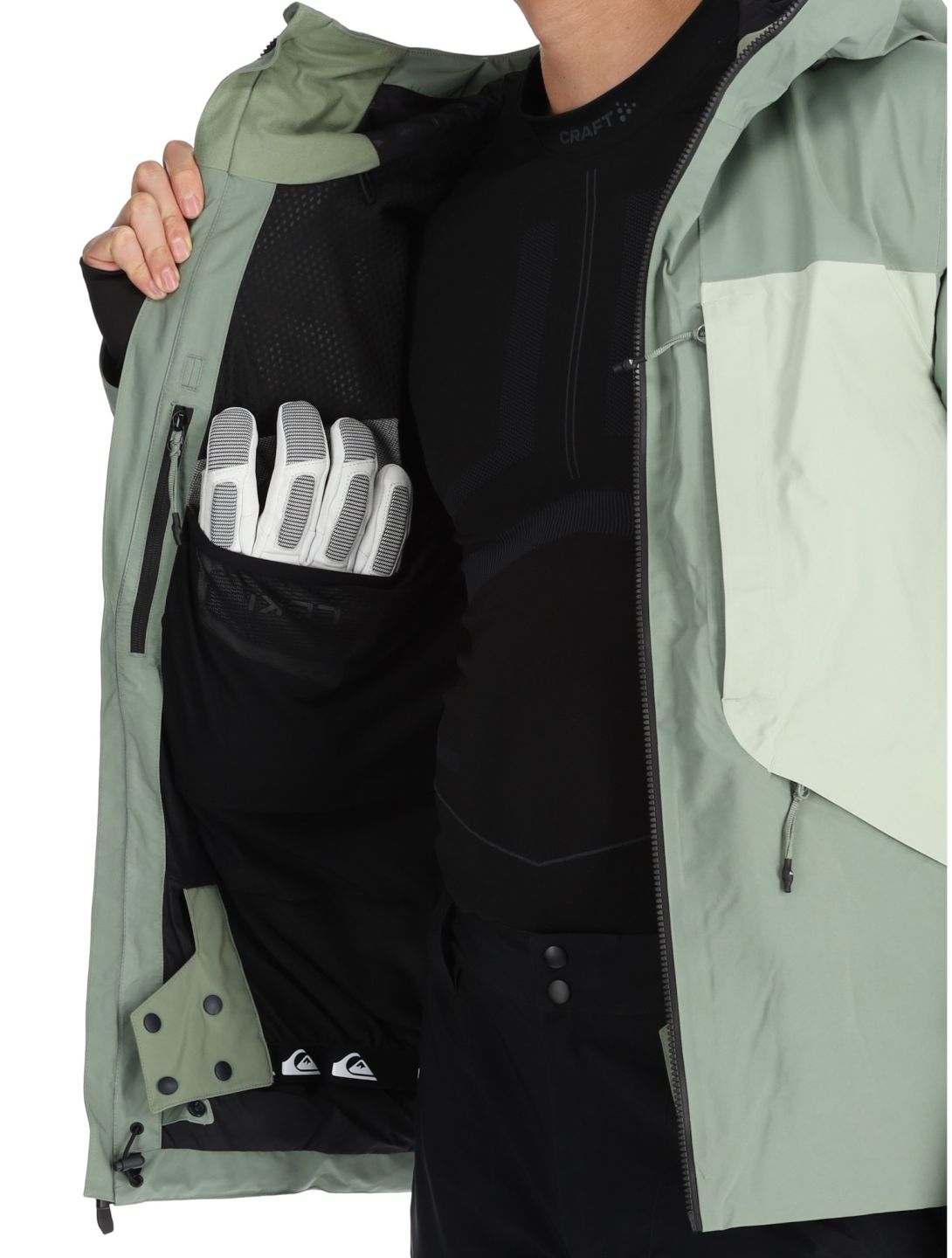 Quiksilver, Forever Strecht Gore-Tex veste de ski hommes Sea Spray vert 