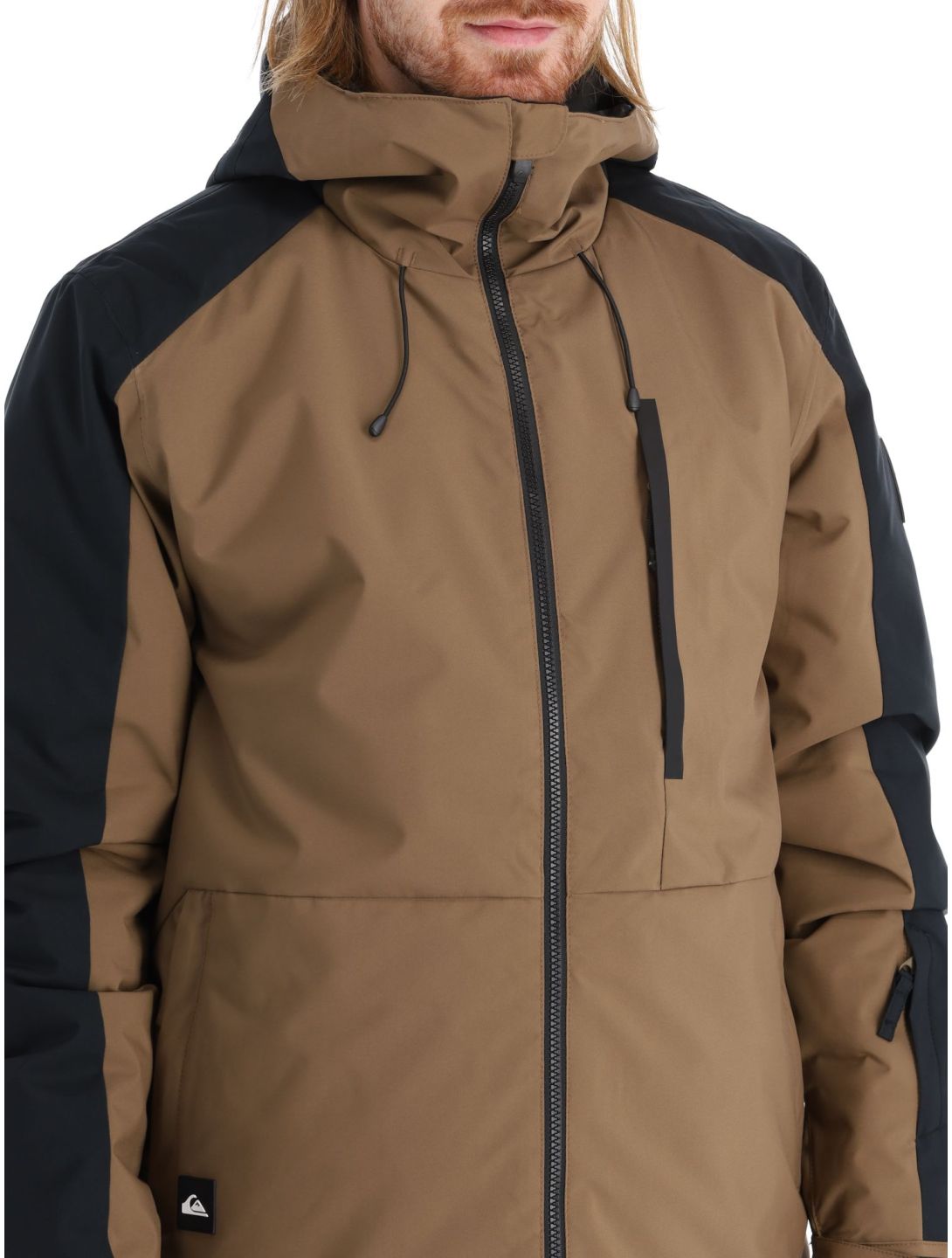 Quiksilver, Mission Block veste de ski hommes Cub brun, noir 