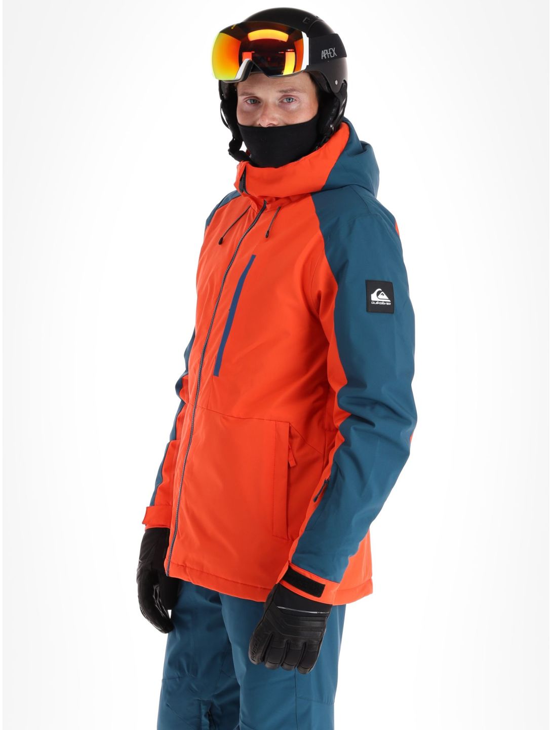 Quiksilver, Mission Block veste de ski hommes Grenadine noir, rouge 