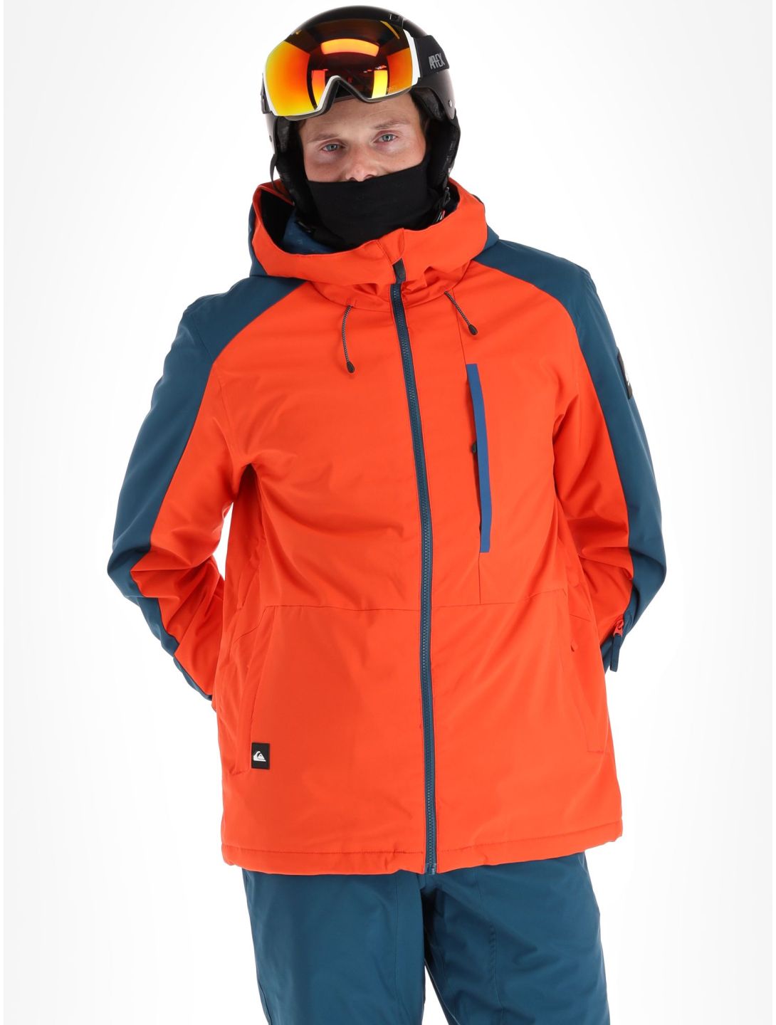 Quiksilver, Mission Block veste de ski hommes Grenadine noir, rouge 