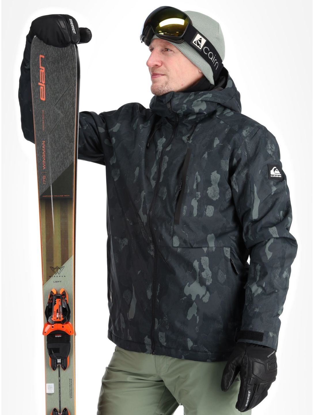 Quiksilver, Mission Printed veste de ski hommes Nature Zoom Dark Shadow noir 