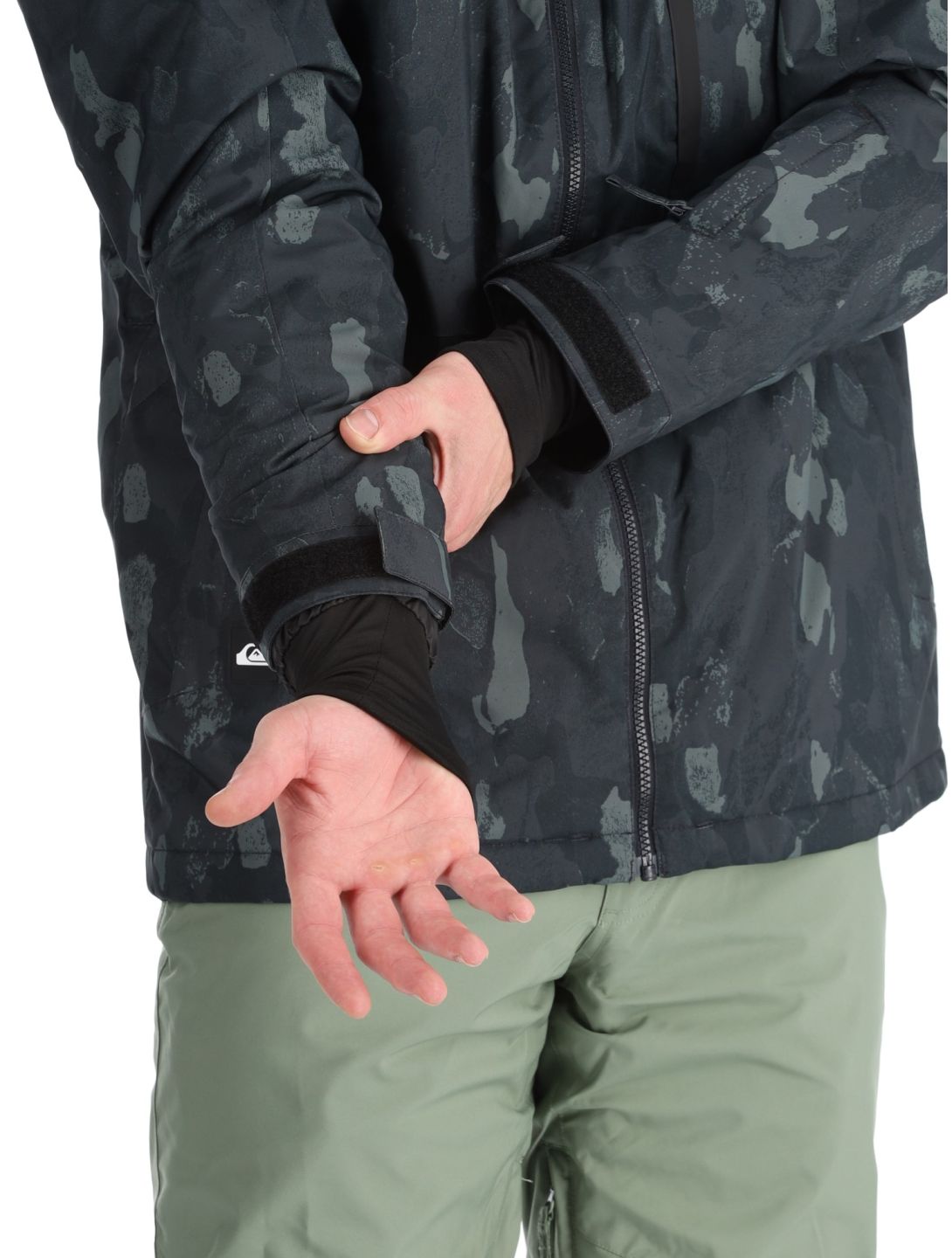 Quiksilver, Mission Printed veste de ski hommes Nature Zoom Dark Shadow noir 