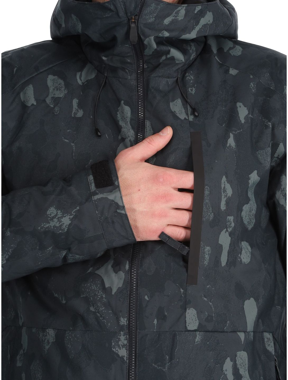 Quiksilver, Mission Printed veste de ski hommes Nature Zoom Dark Shadow noir 