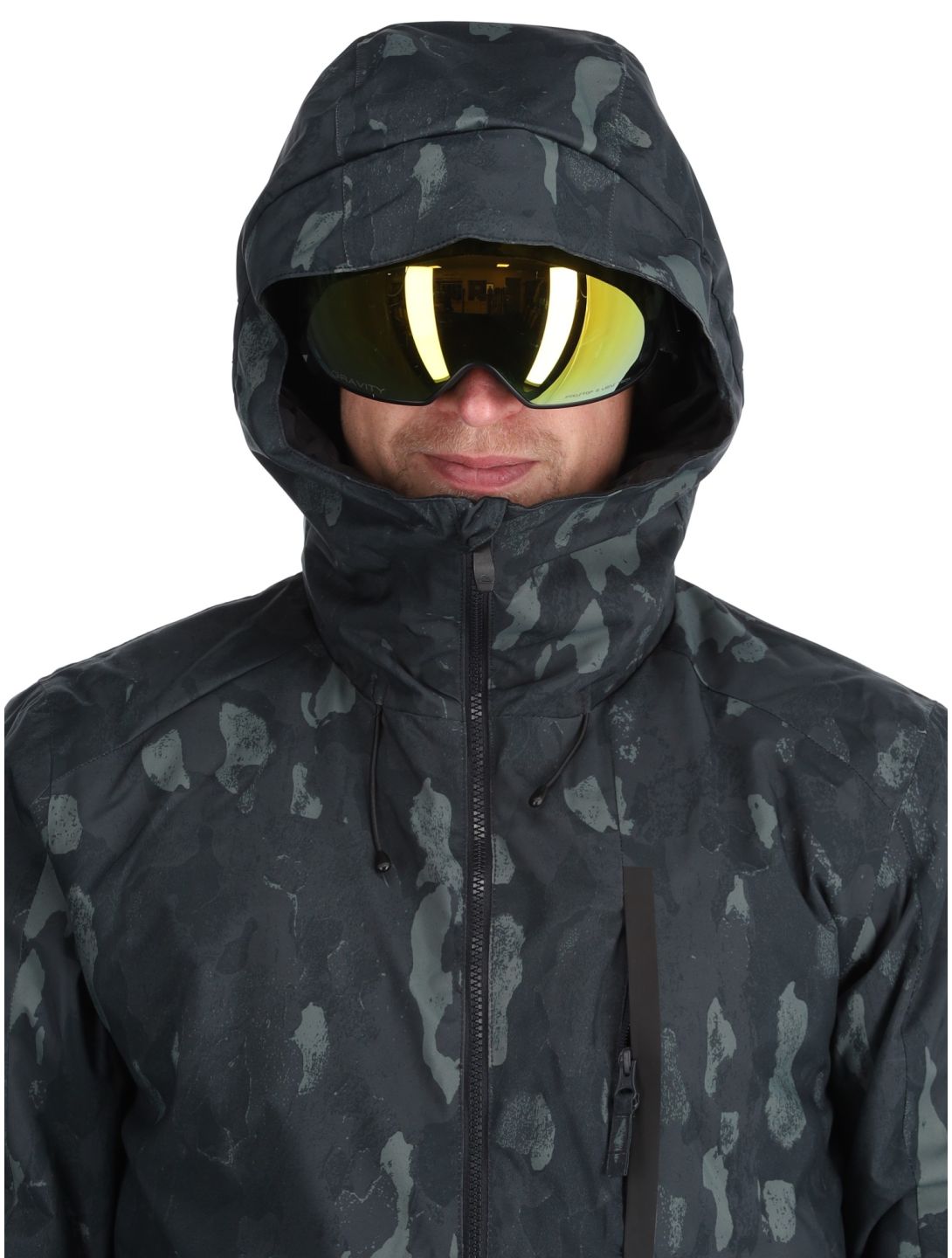 Quiksilver, Mission Printed veste de ski hommes Nature Zoom Dark Shadow noir 