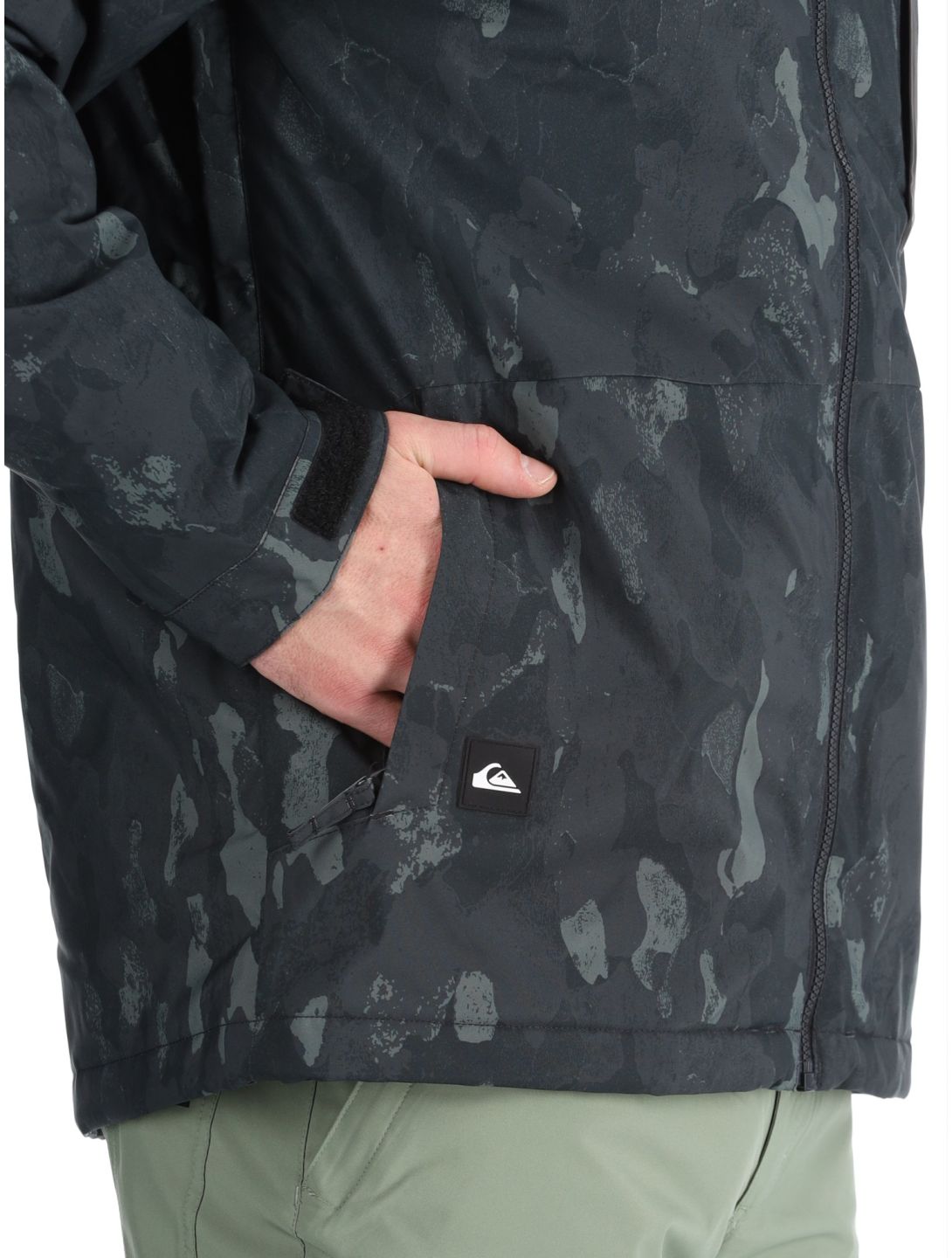 Quiksilver, Mission Printed veste de ski hommes Nature Zoom Dark Shadow noir 