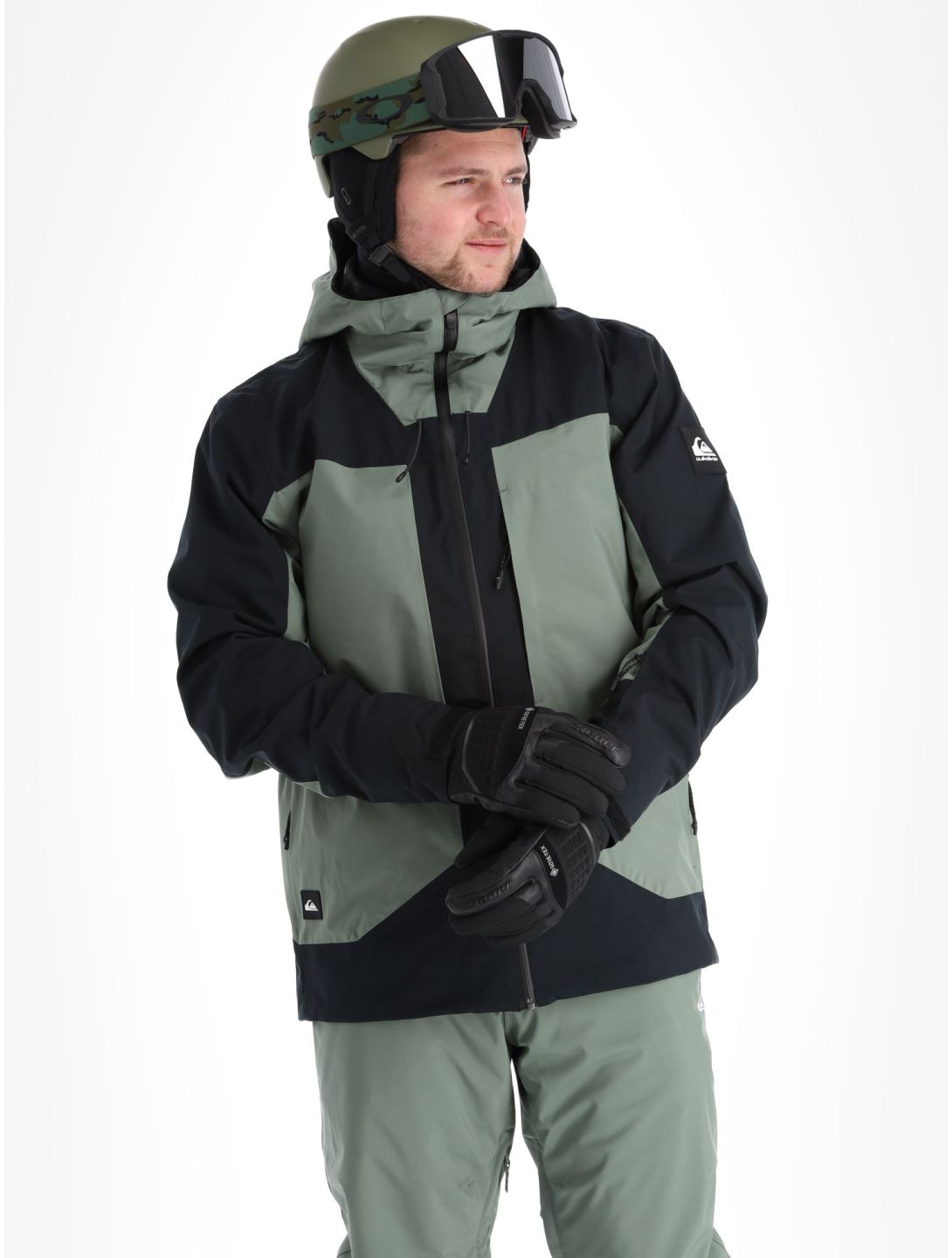 Quiksilver, Muldrow veste de ski hommes True Black noir, vert 