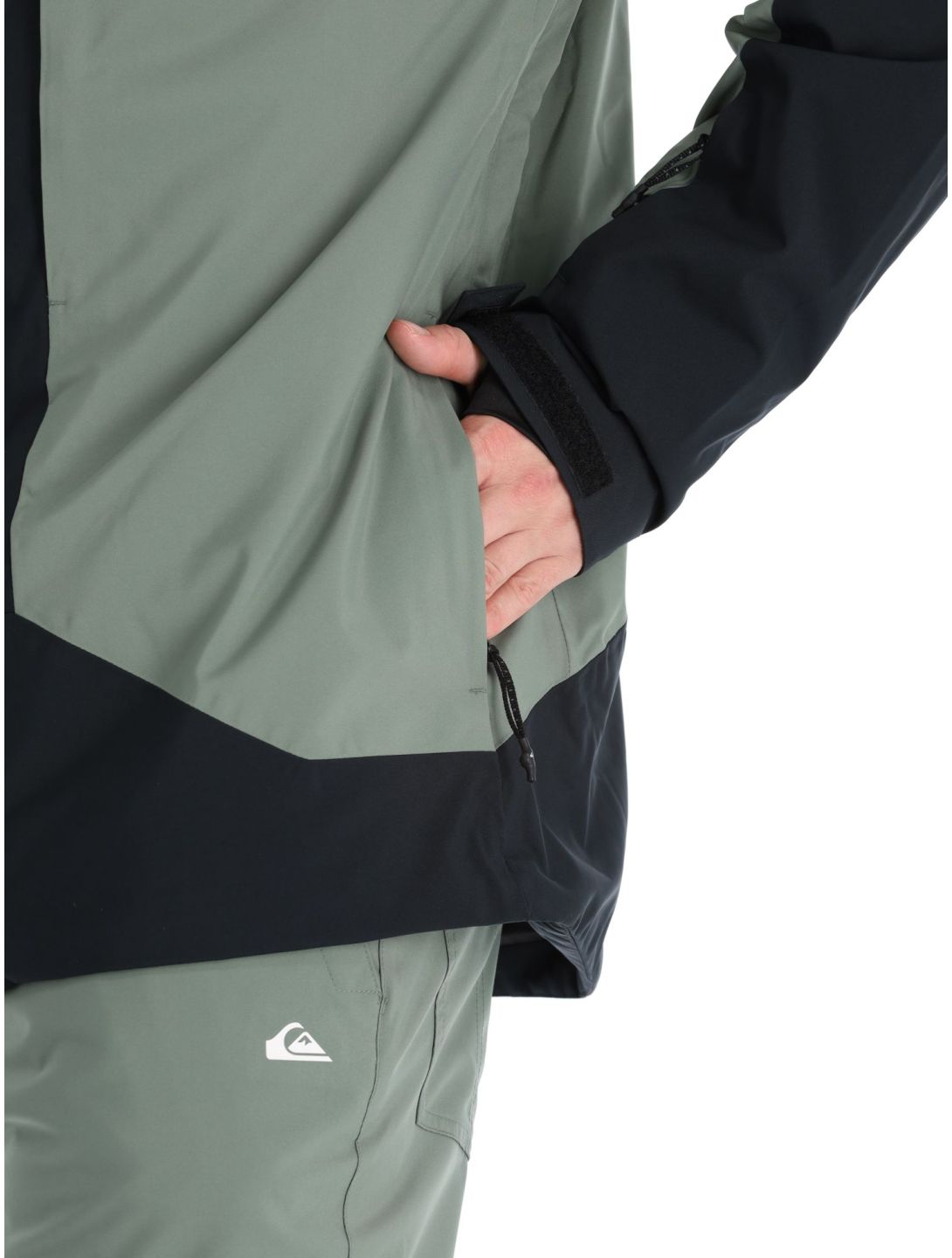 Quiksilver, Muldrow veste de ski hommes True Black noir, vert 