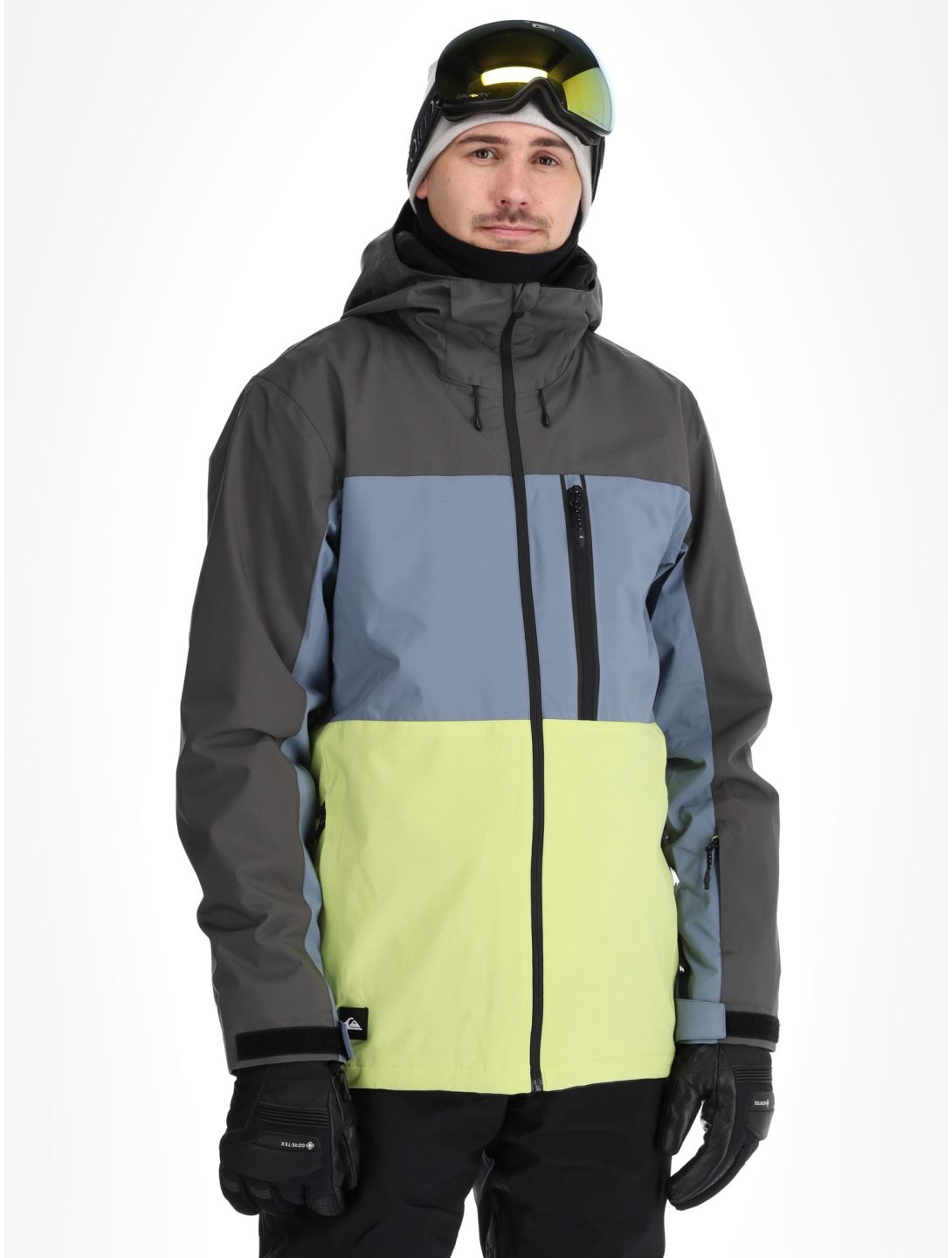 Quiksilver, Sycamore veste de ski hommes Dark Shadow bleu, gris, vert 