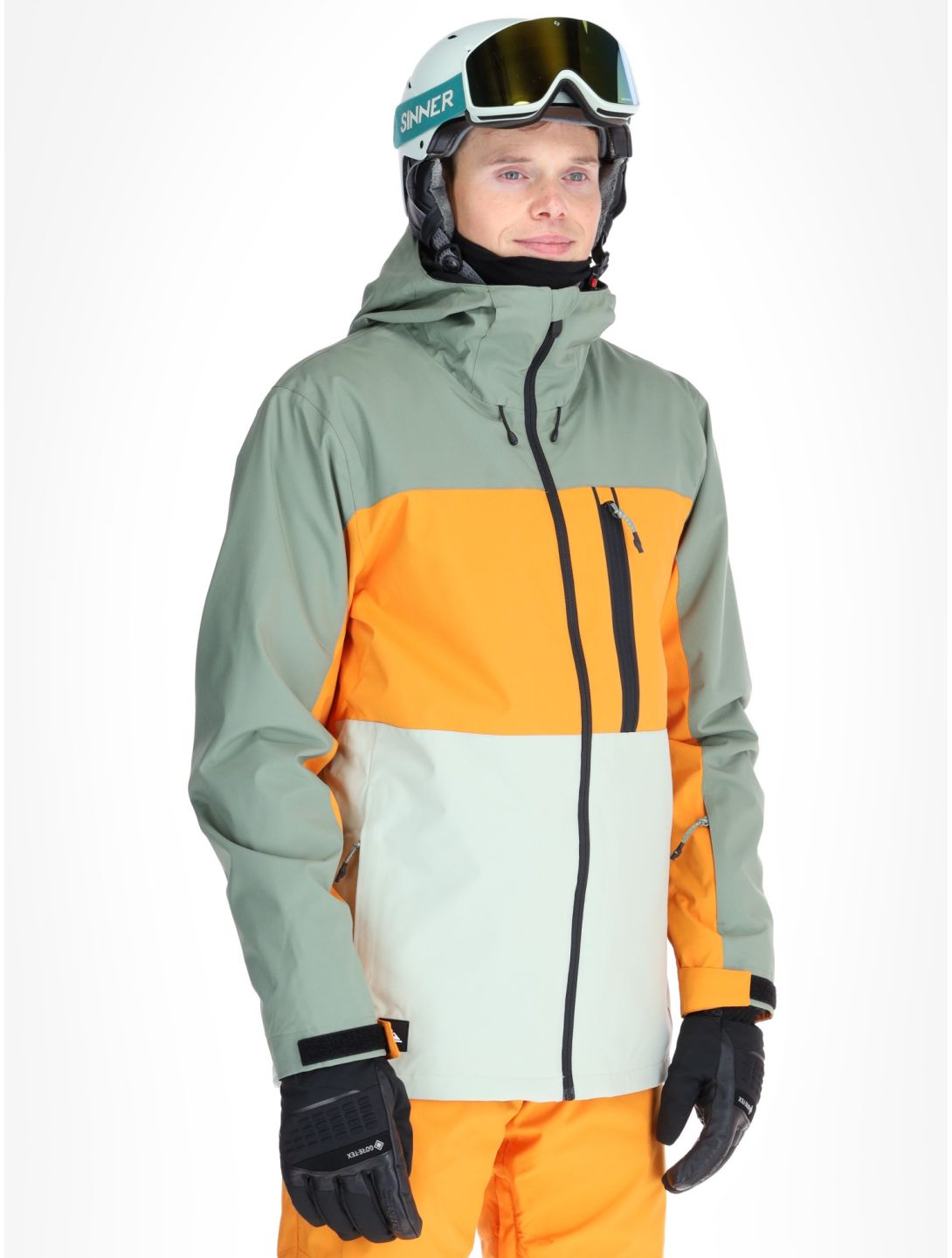 Quiksilver, Sycamore veste de ski hommes Sea Spray orange, vert 